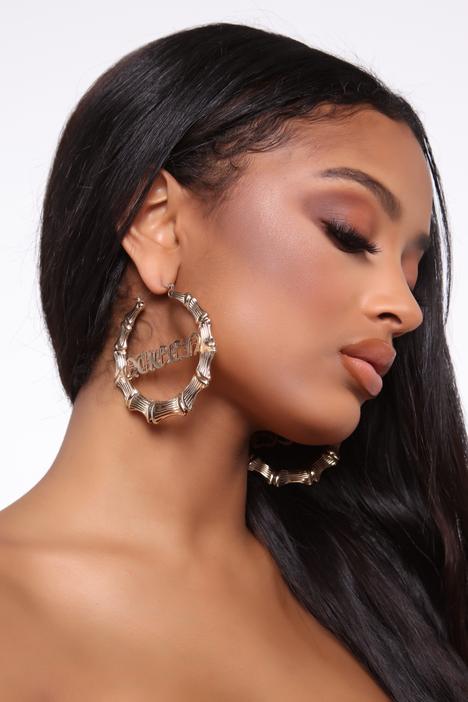 Custom Bamboo Style Earrings