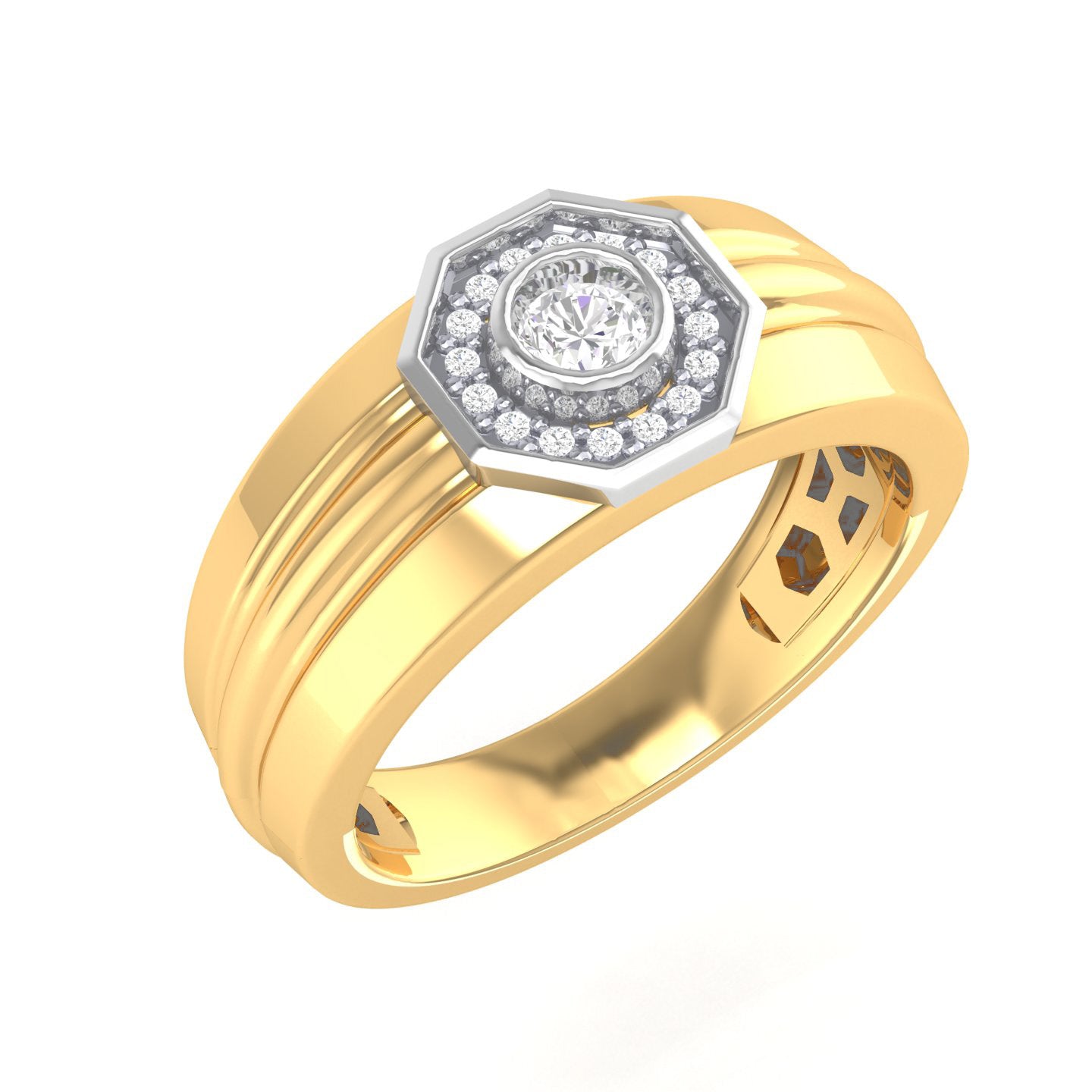 Yellow Gold Plated Sterling Silver Ring
