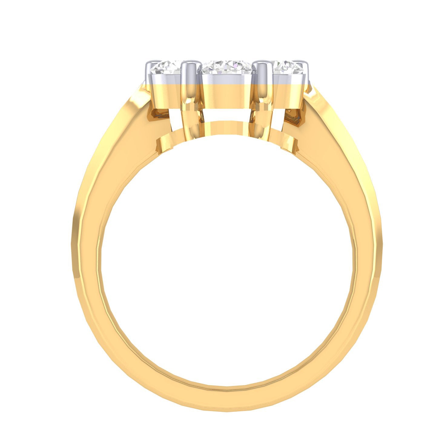 Yellow Gold Plated Sterling Silver Ring