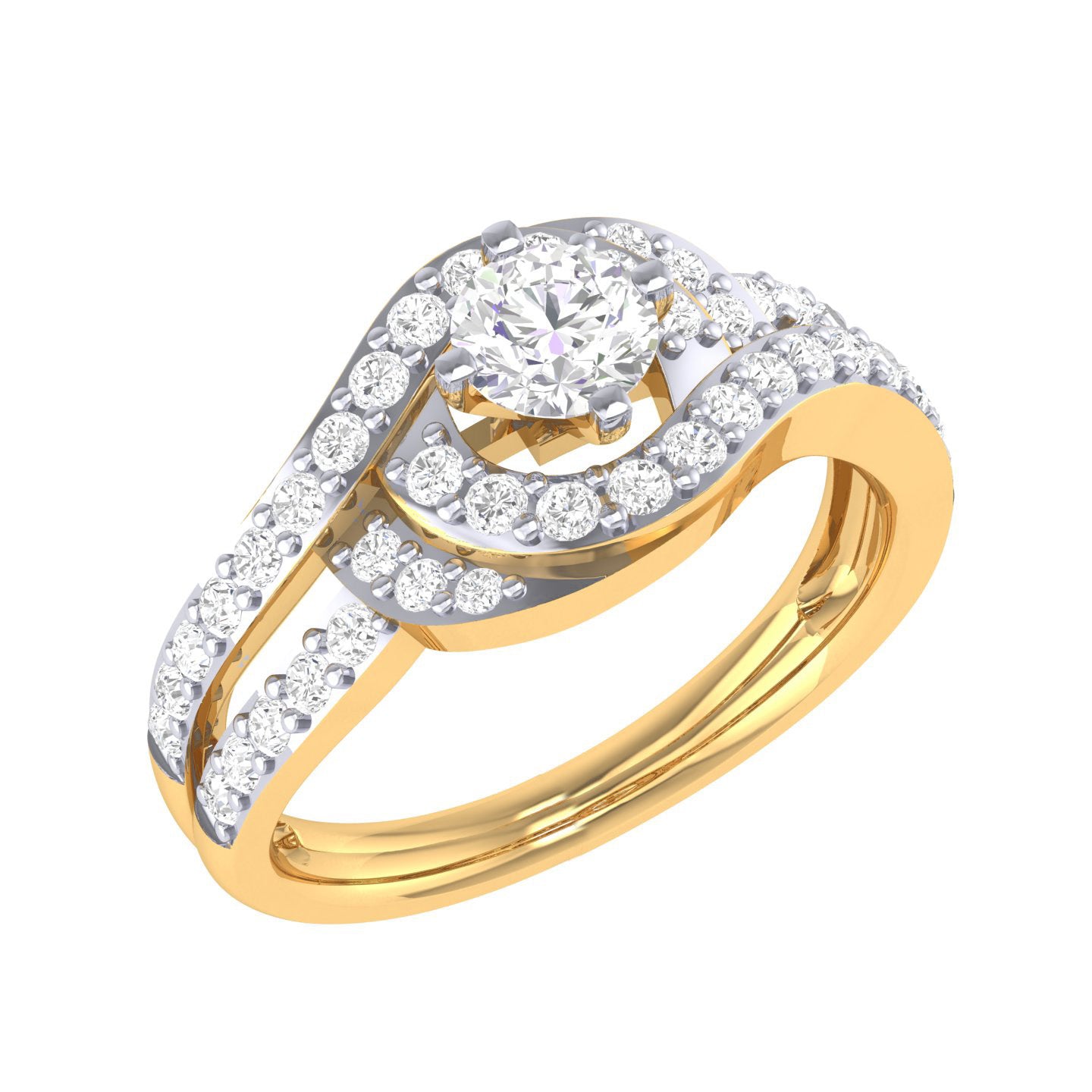 Yellow Gold Plated Sterling Silver Ring