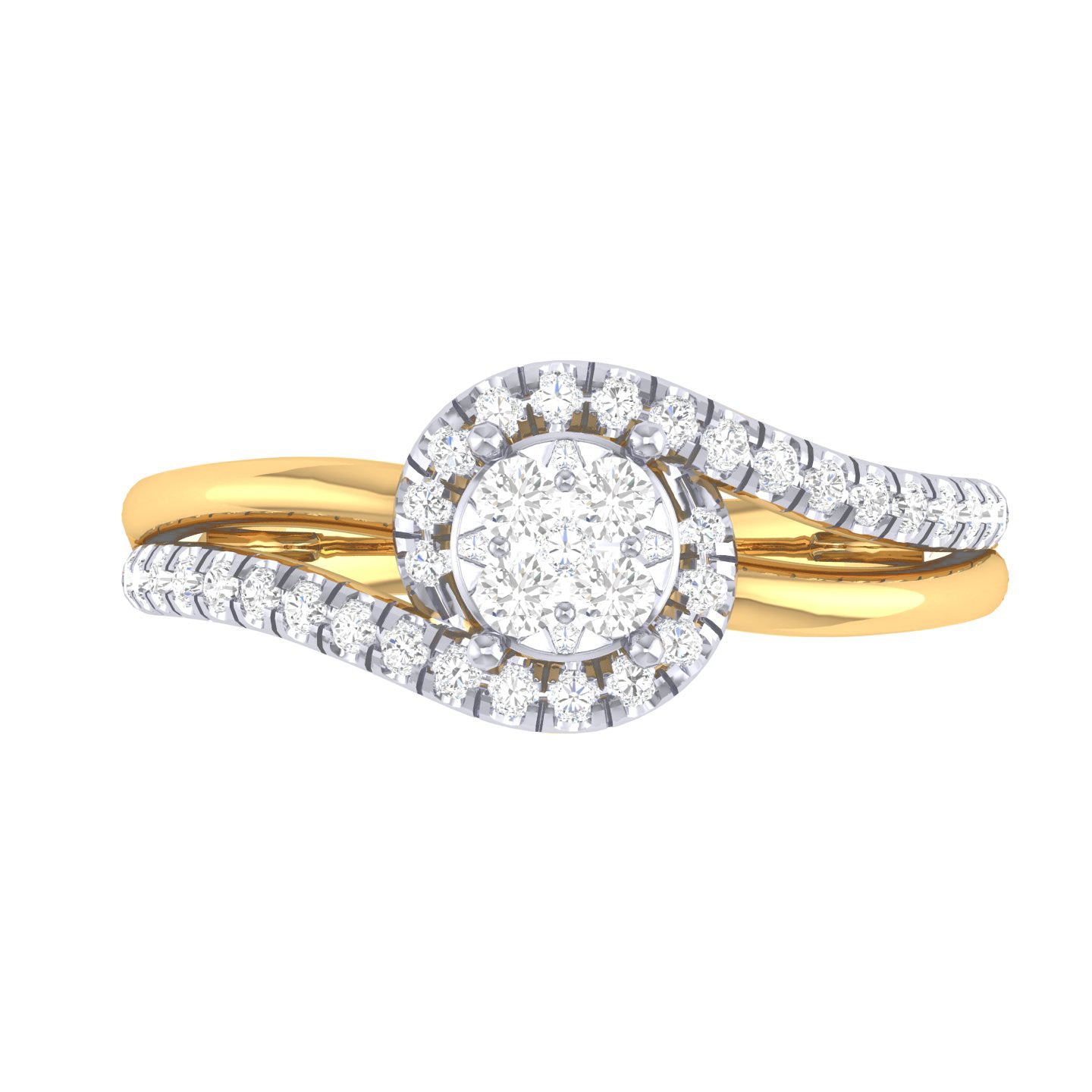 Yellow Gold Plated Sterling Silver Ring