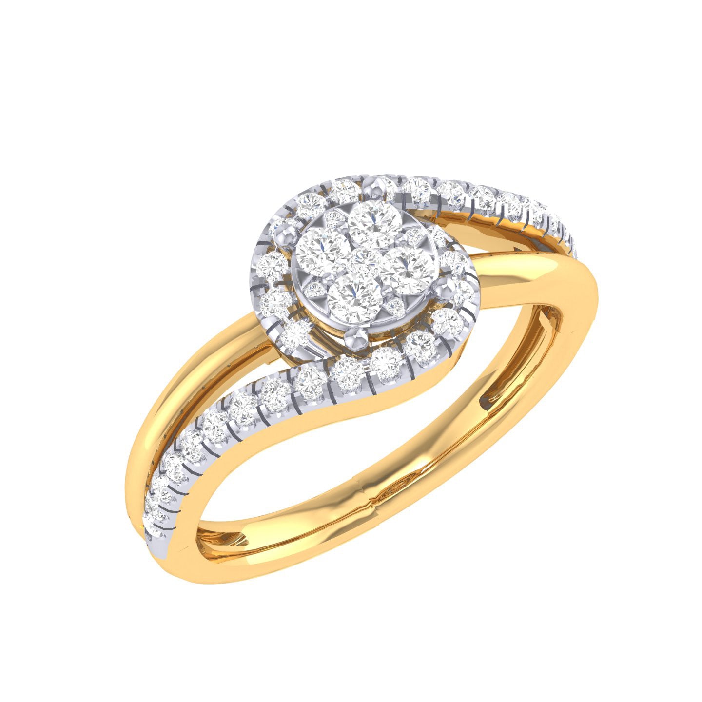 Yellow Gold Plated Sterling Silver Ring