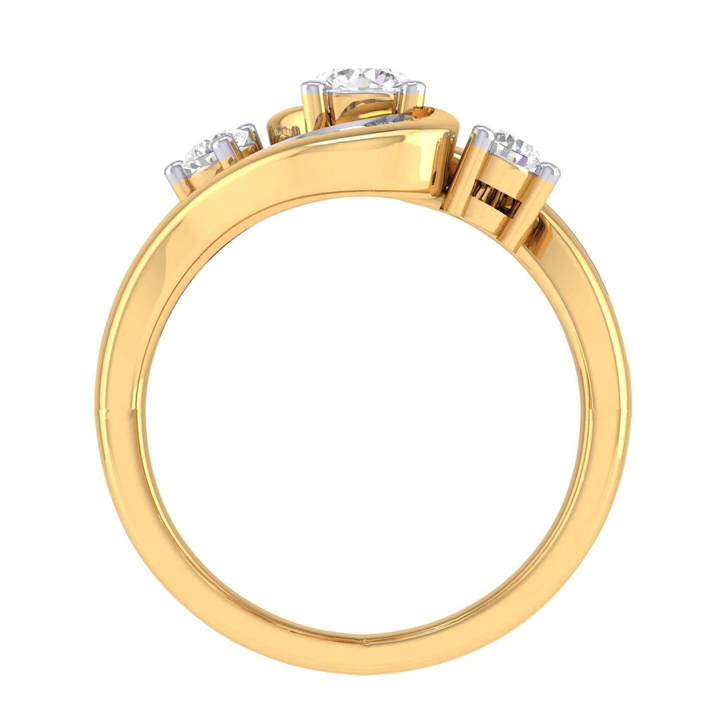 Yellow Gold Plated Sterling Silver Ring