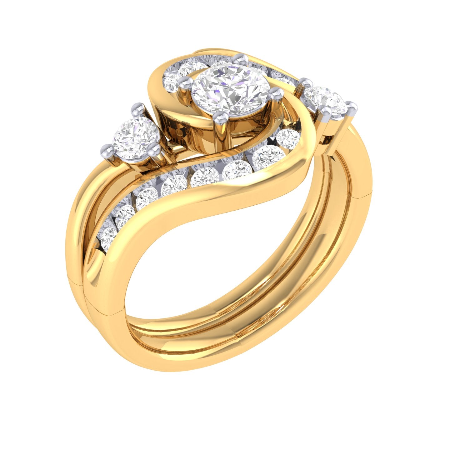 Yellow Gold Plated Sterling Silver Ring