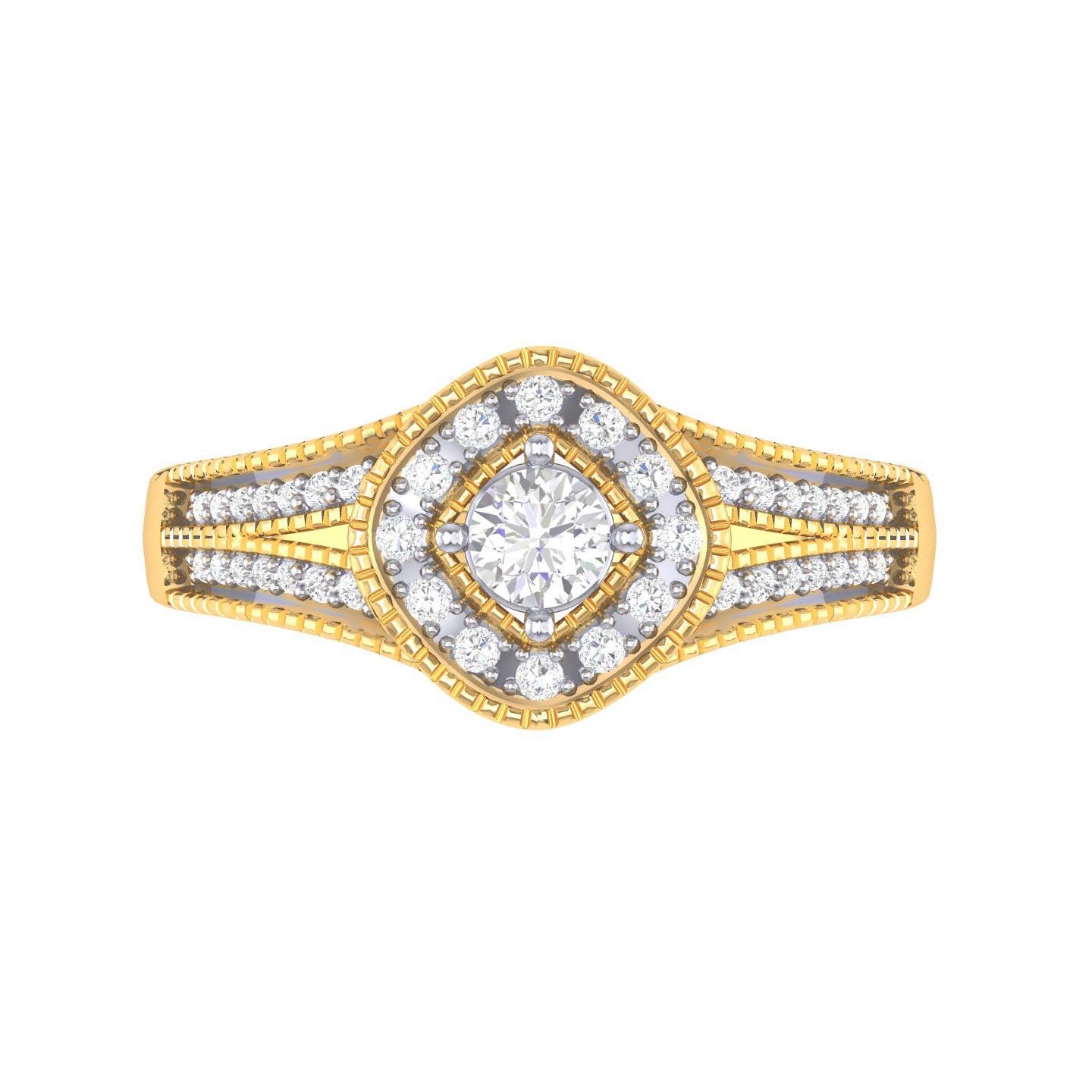 Yellow Gold Plated Sterling Silver Ring