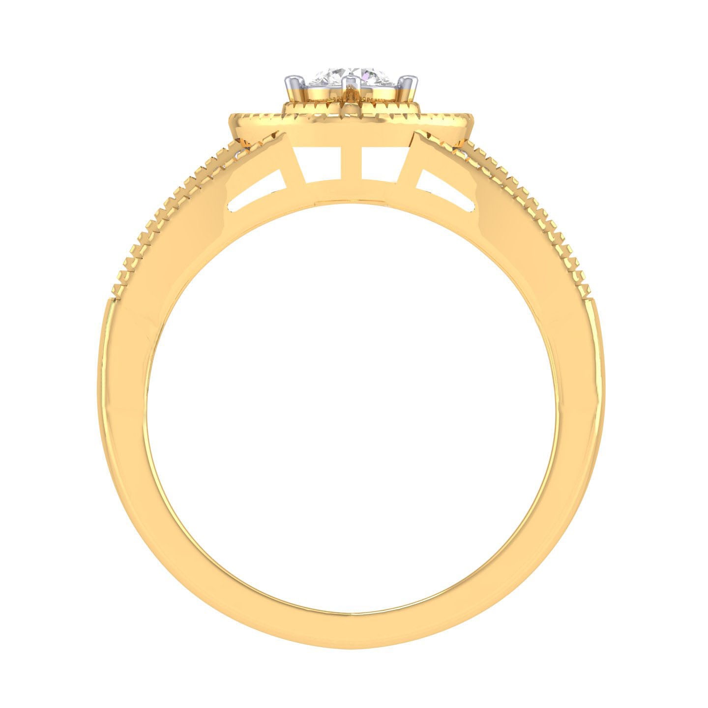 Yellow Gold Plated Sterling Silver Ring