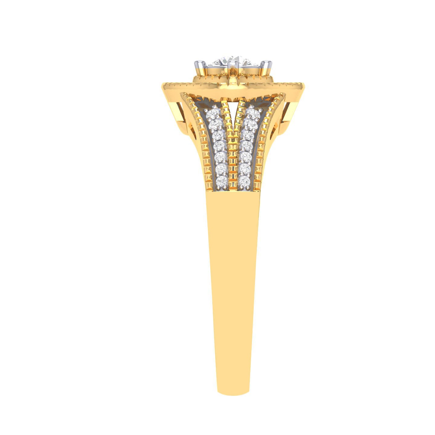 Yellow Gold Plated Sterling Silver Ring