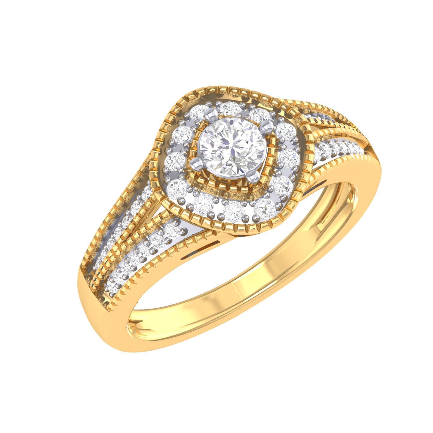 Yellow Gold Plated Sterling Silver Ring