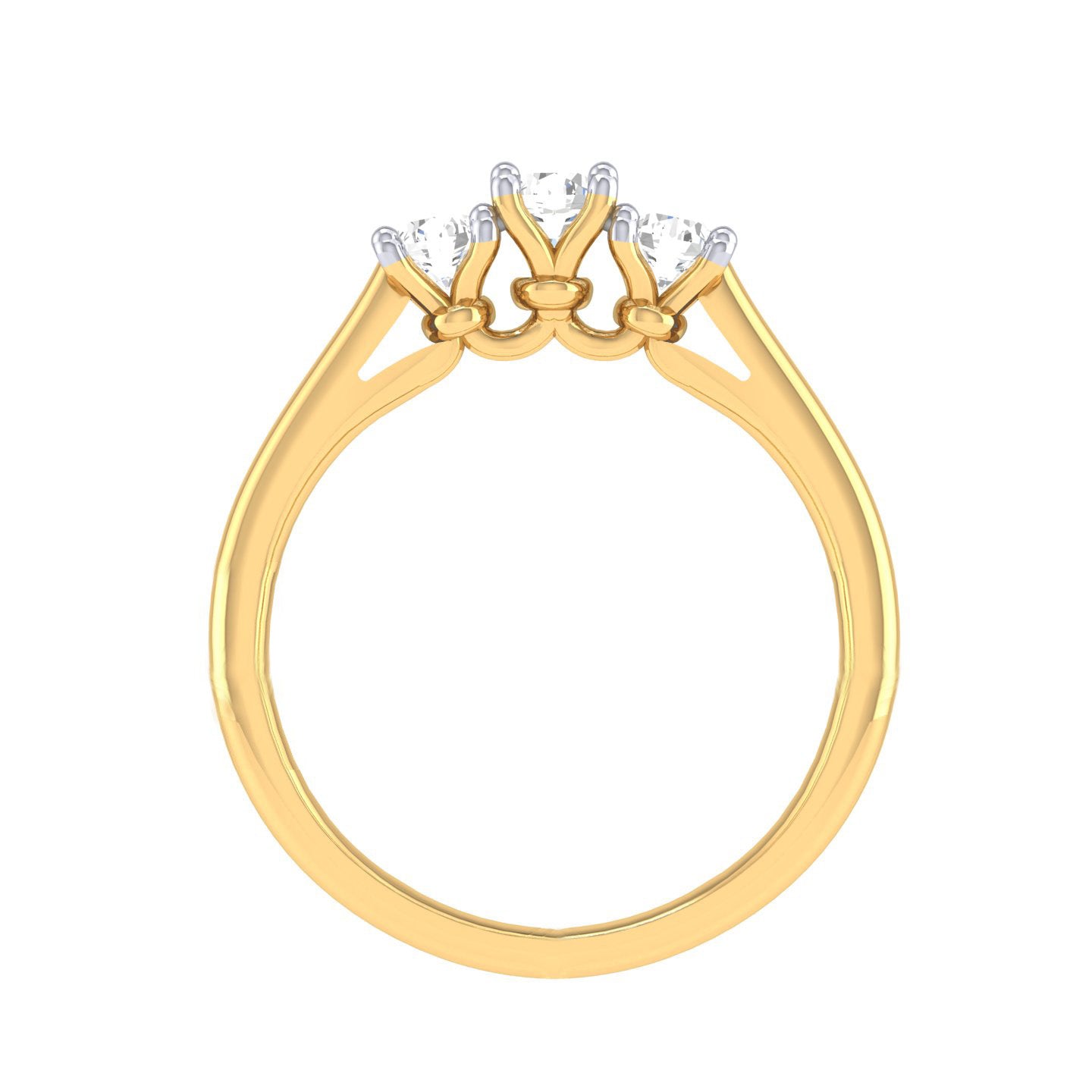 Yellow Gold Plated Sterling Silver Ring