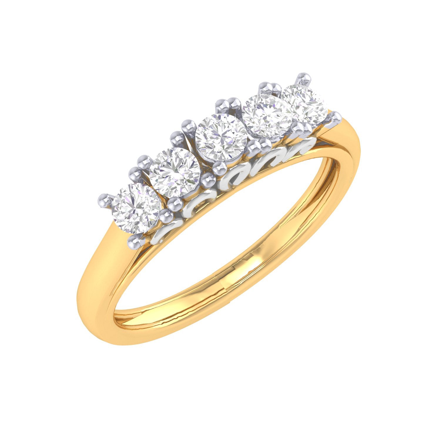 Yellow Gold Plated Sterling Silver Ring