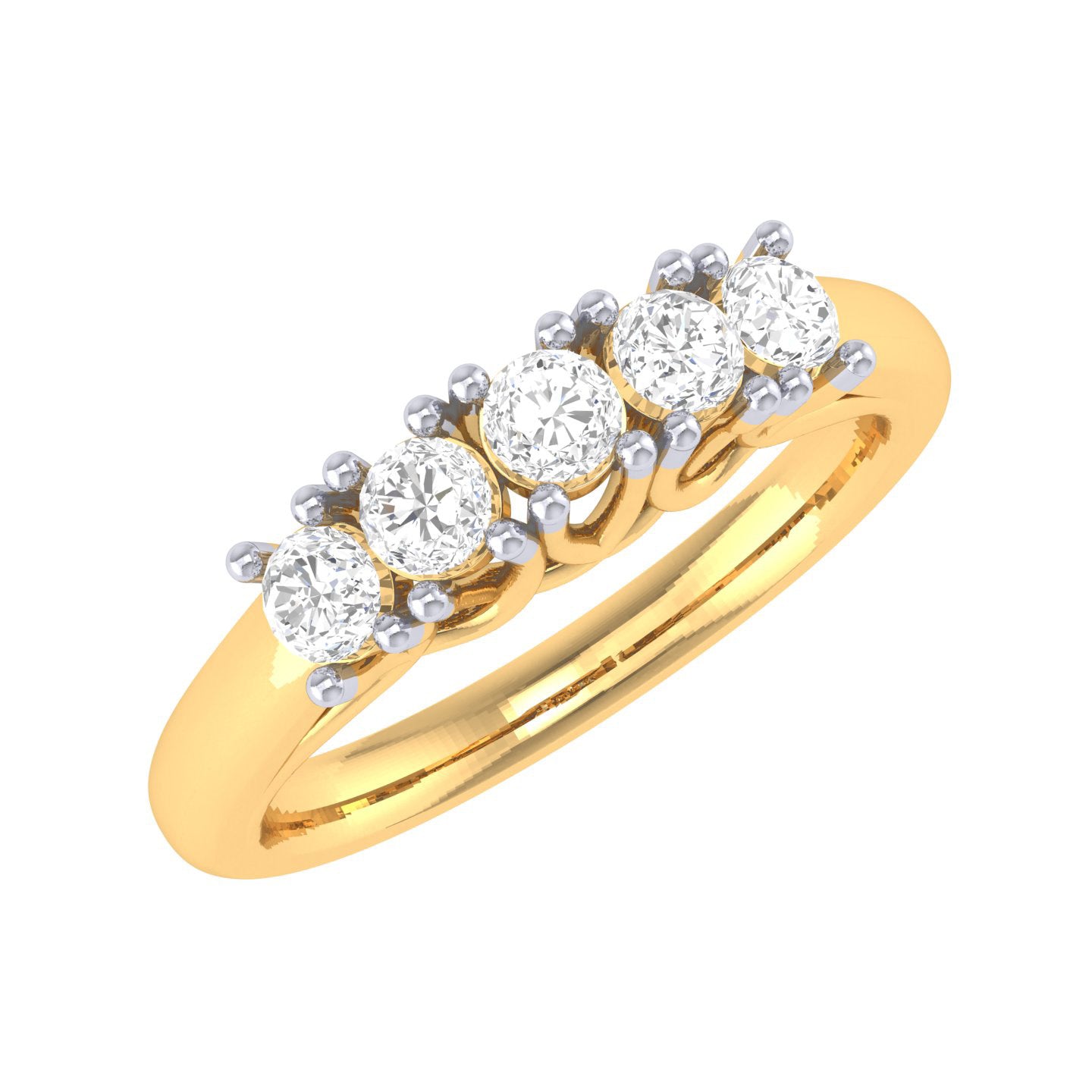 Yellow Gold Plated Sterling Silver Ring