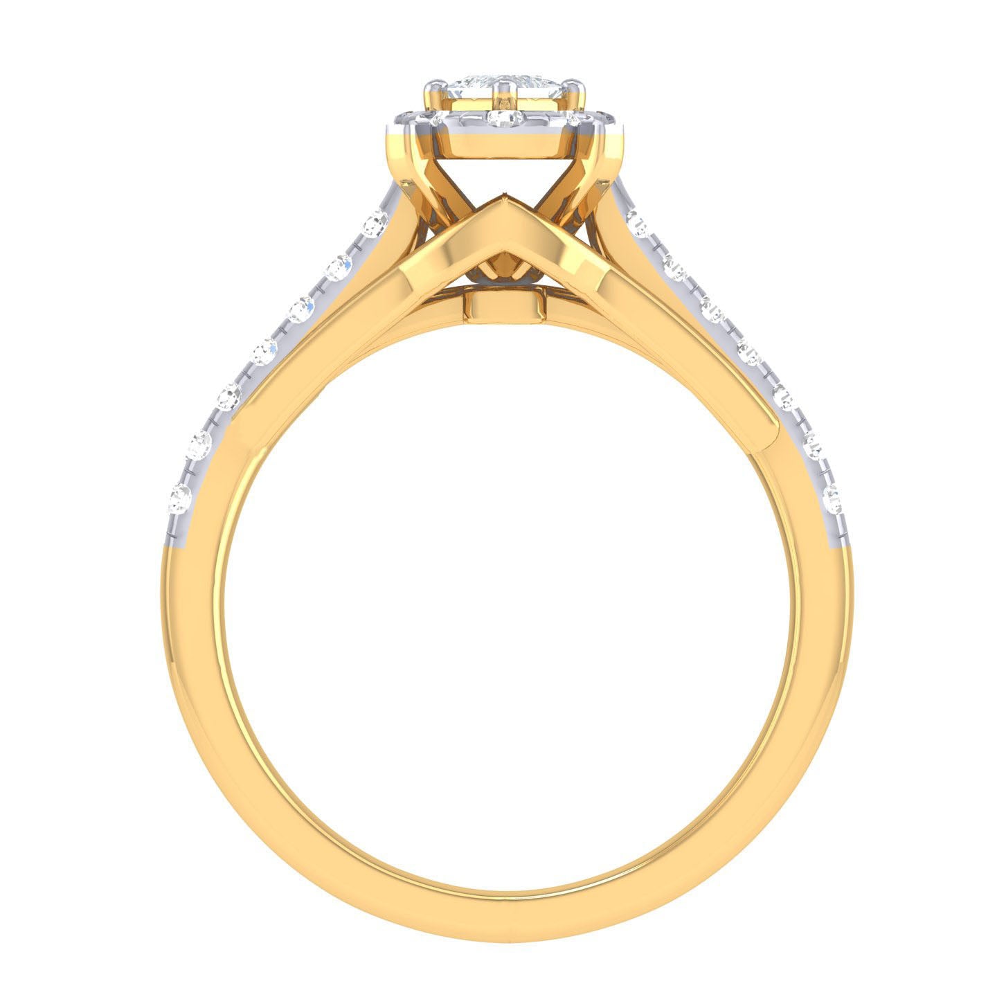 Yellow Gold Plated Sterling Silver Ring
