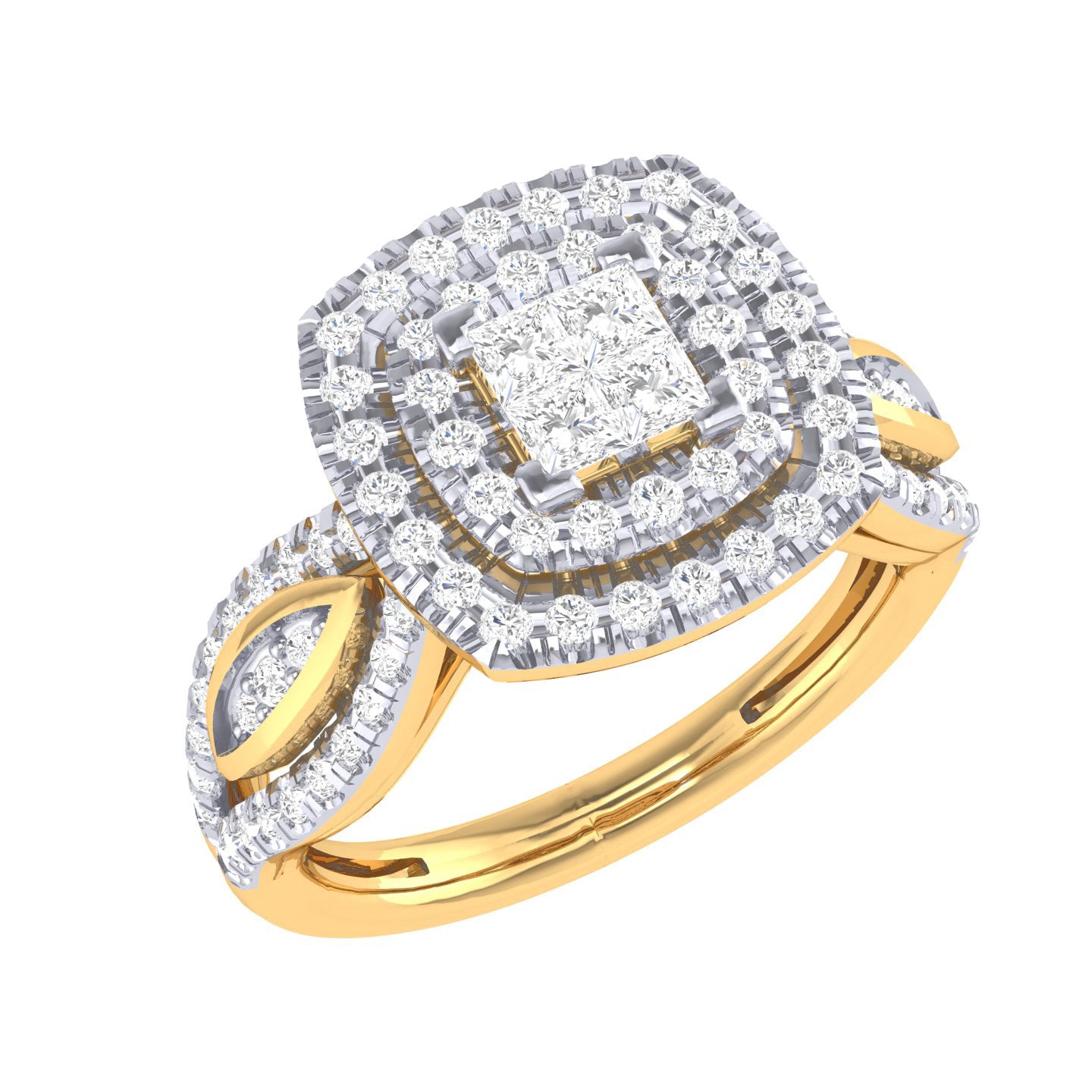 Yellow Gold Plated Sterling Silver Ring