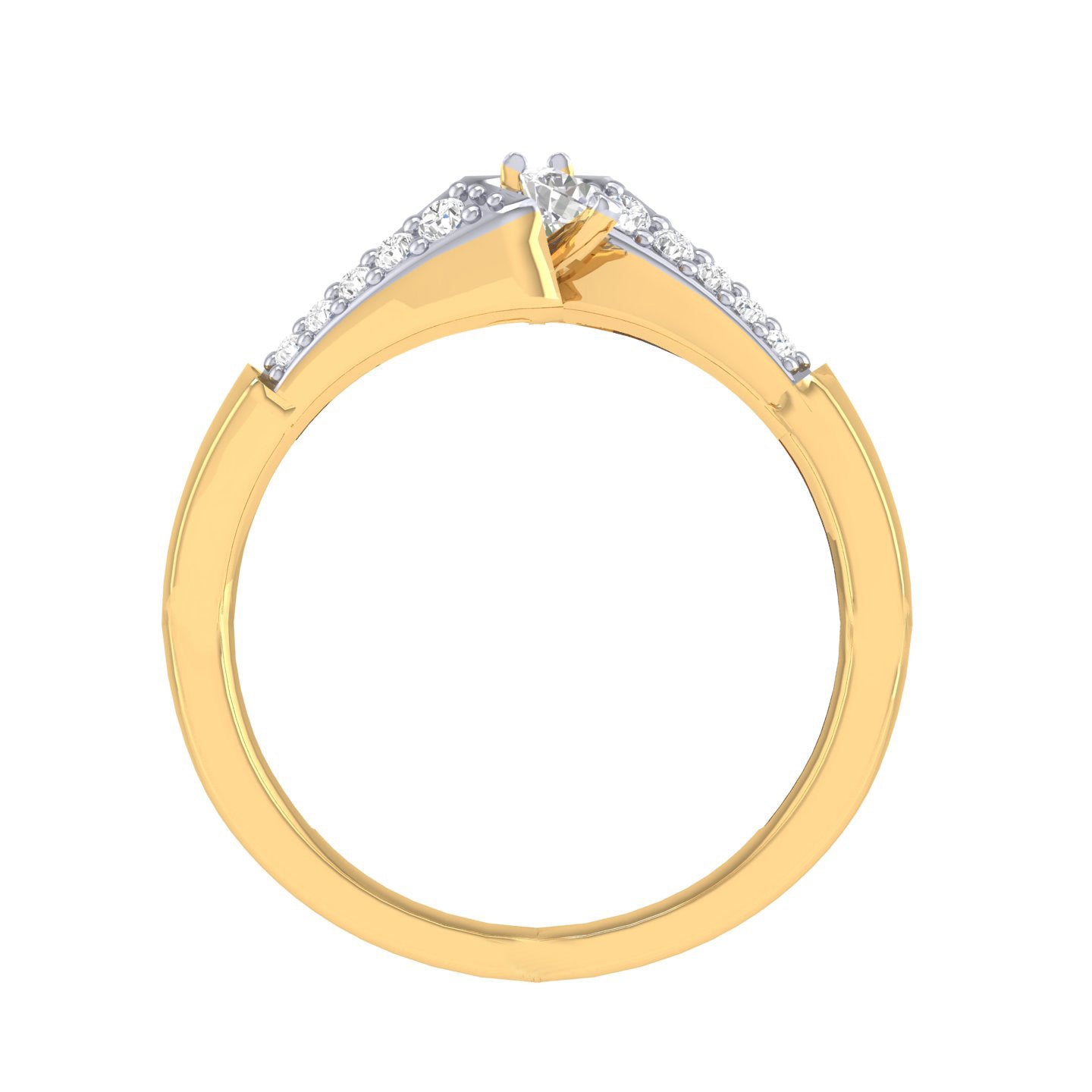 Yellow Gold Plated Sterling Silver Ring