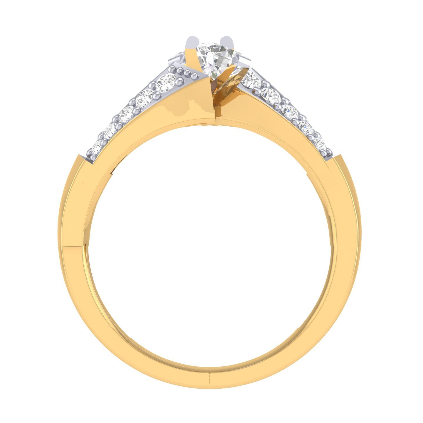 Yellow Gold Plated Sterling Silver Ring