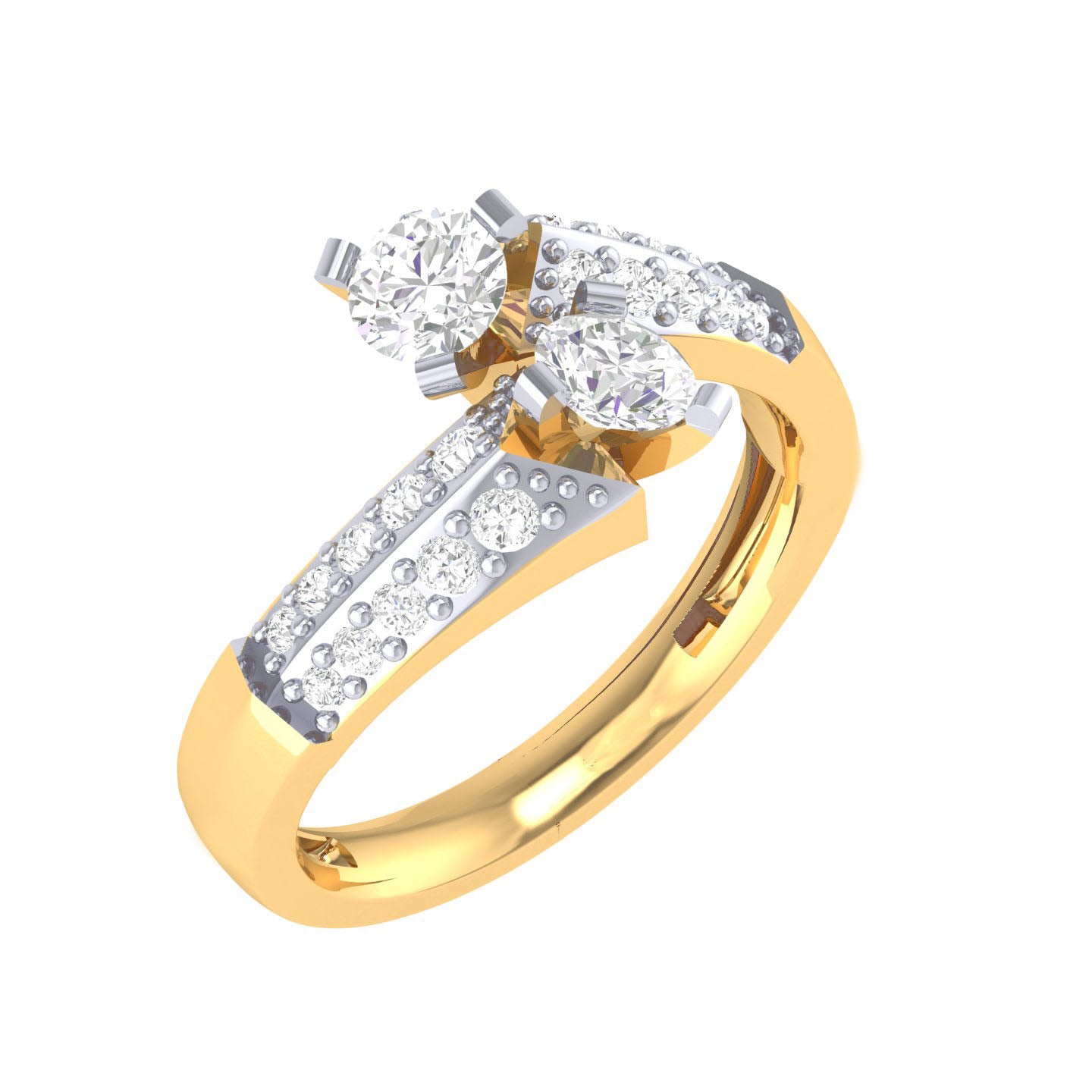 Yellow Gold Plated Sterling Silver Ring