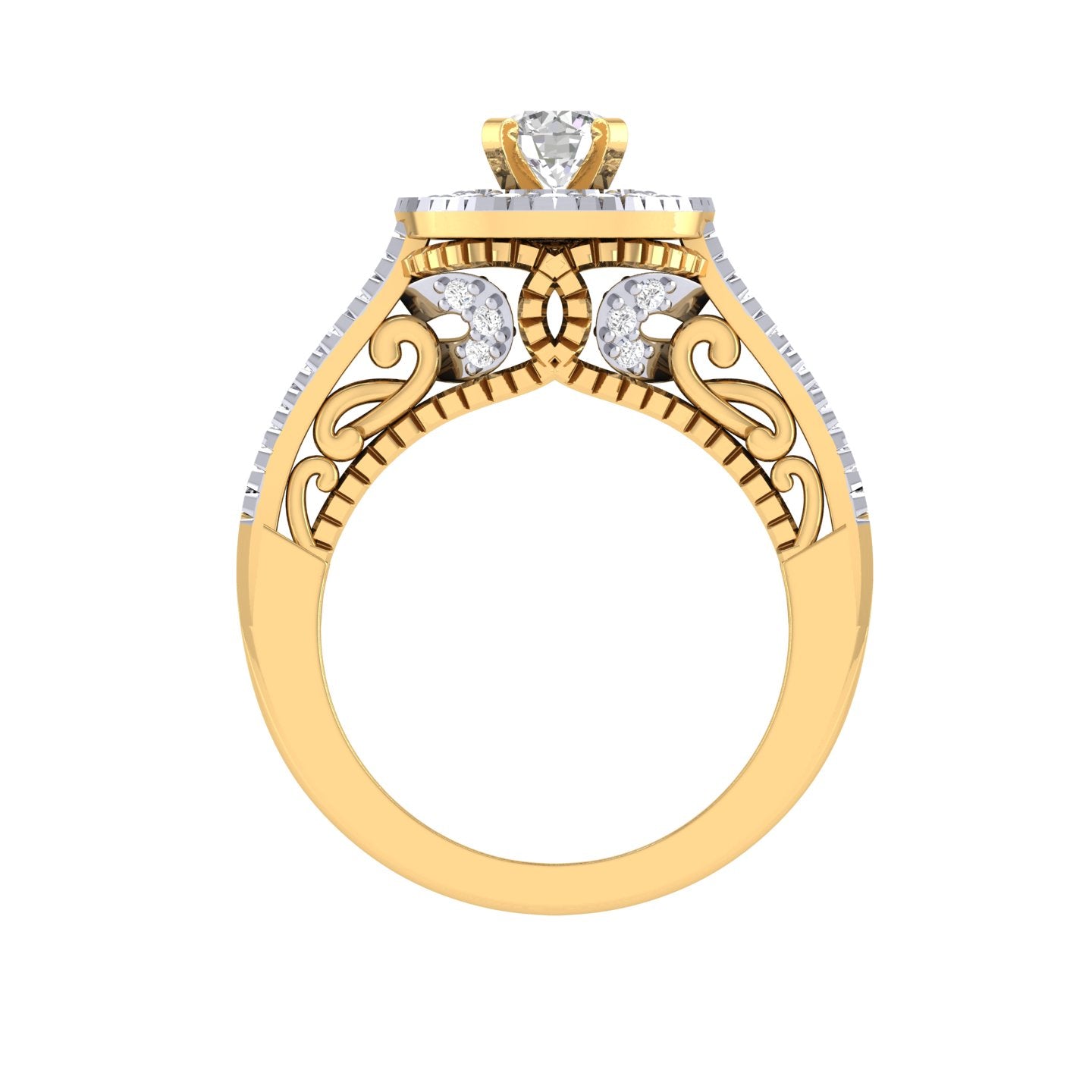 Yellow Gold Plated Sterling Silver Ring