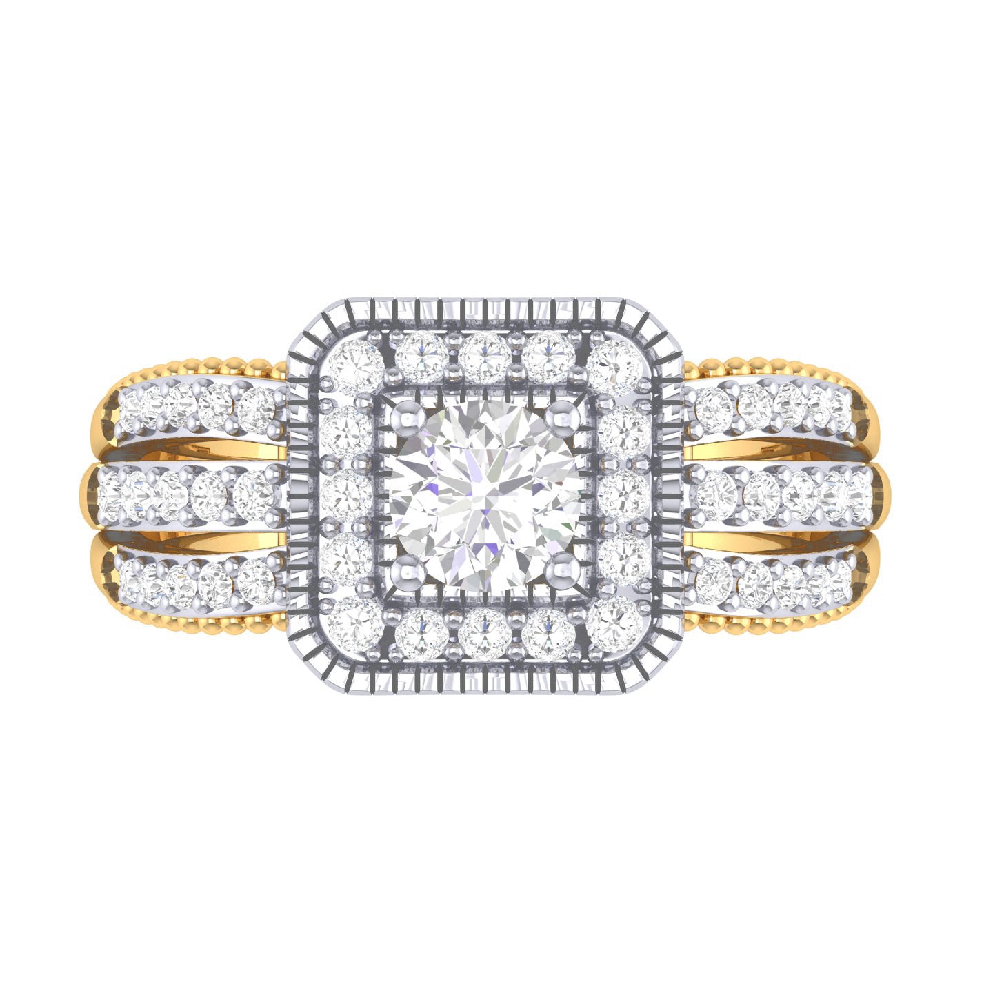 Yellow Gold Plated Sterling Silver Ring