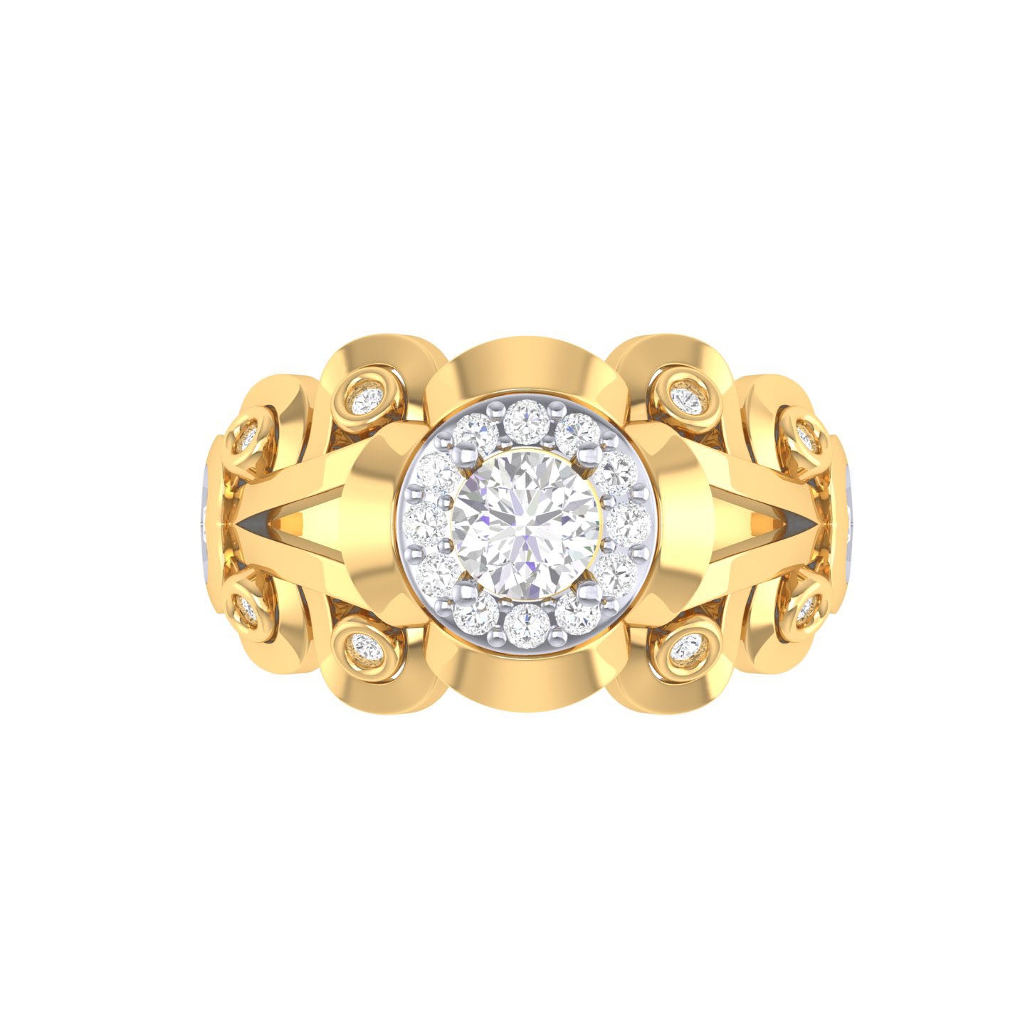 Yellow Gold Plated Sterling Silver Ring