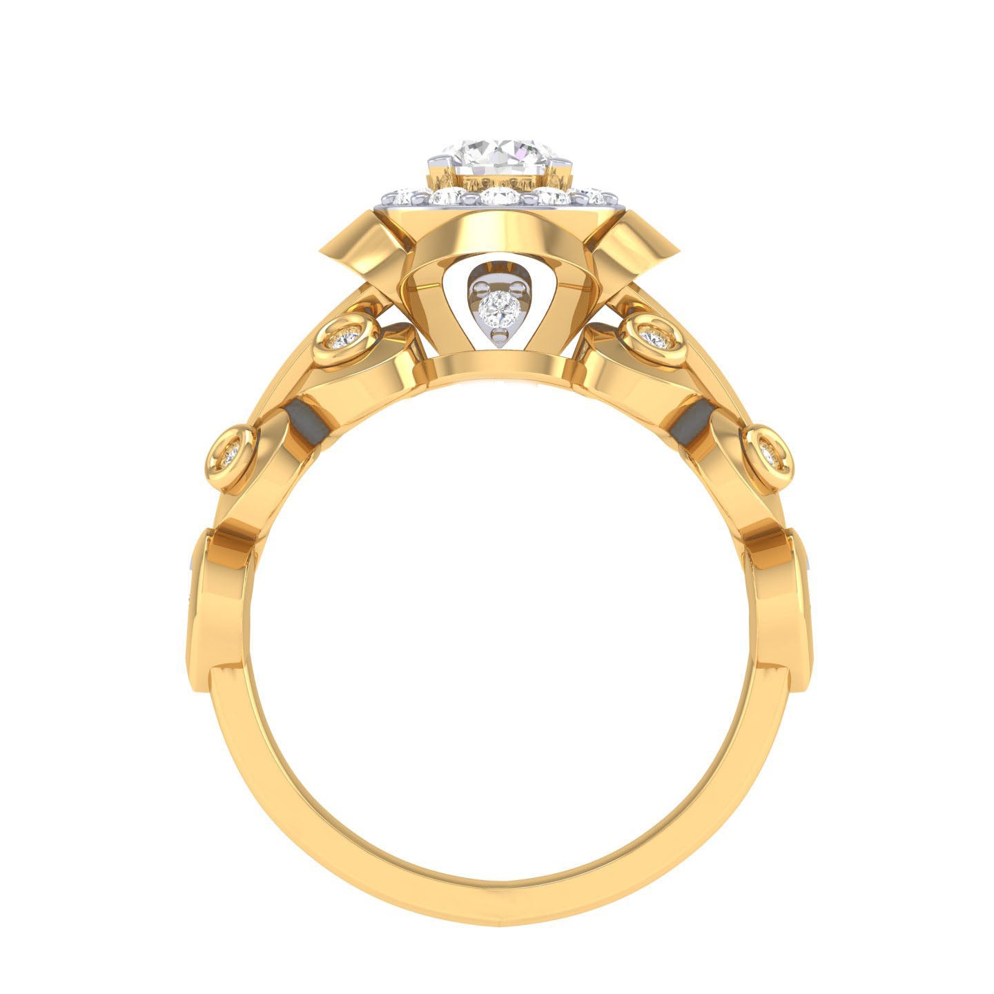 Yellow Gold Plated Sterling Silver Ring