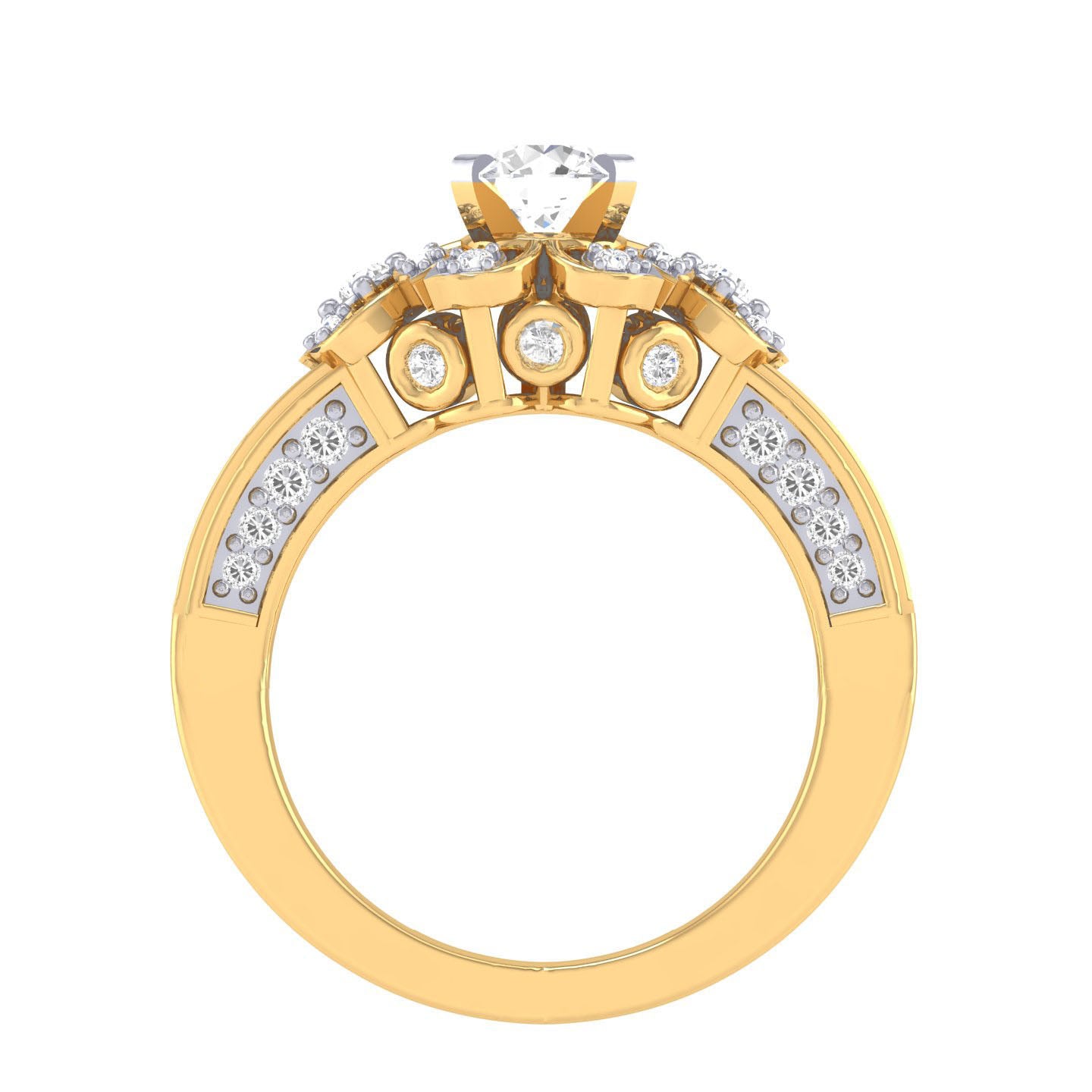 Yellow Gold Plated Sterling Silver Ring