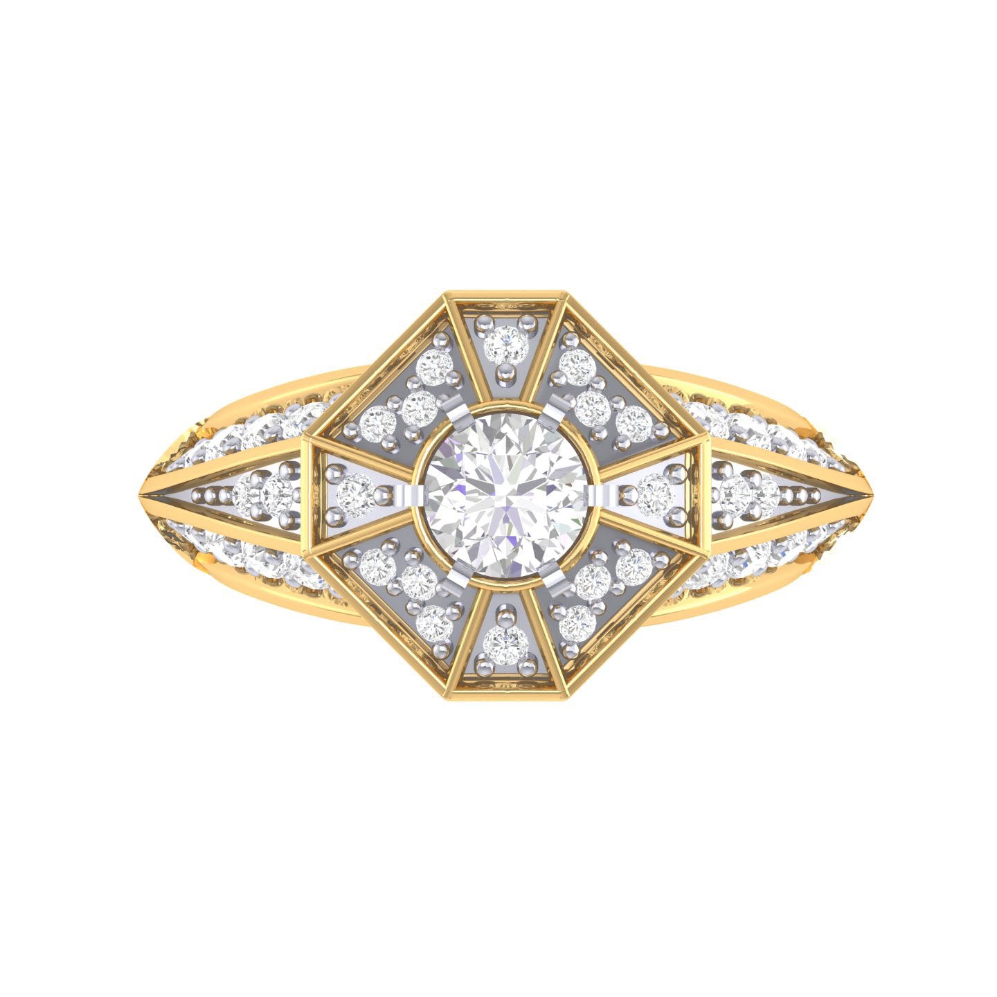 Yellow Gold Plated Sterling Silver Ring