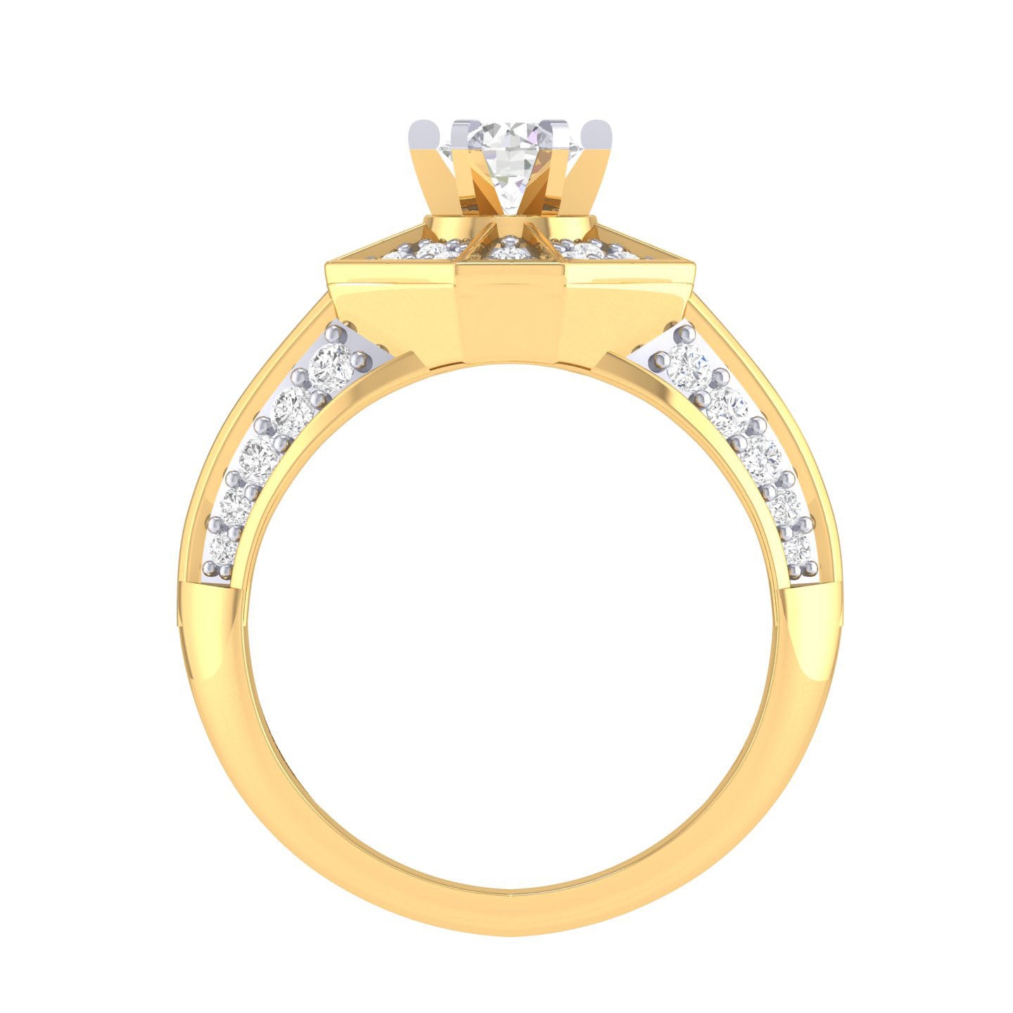 Yellow Gold Plated Sterling Silver Ring