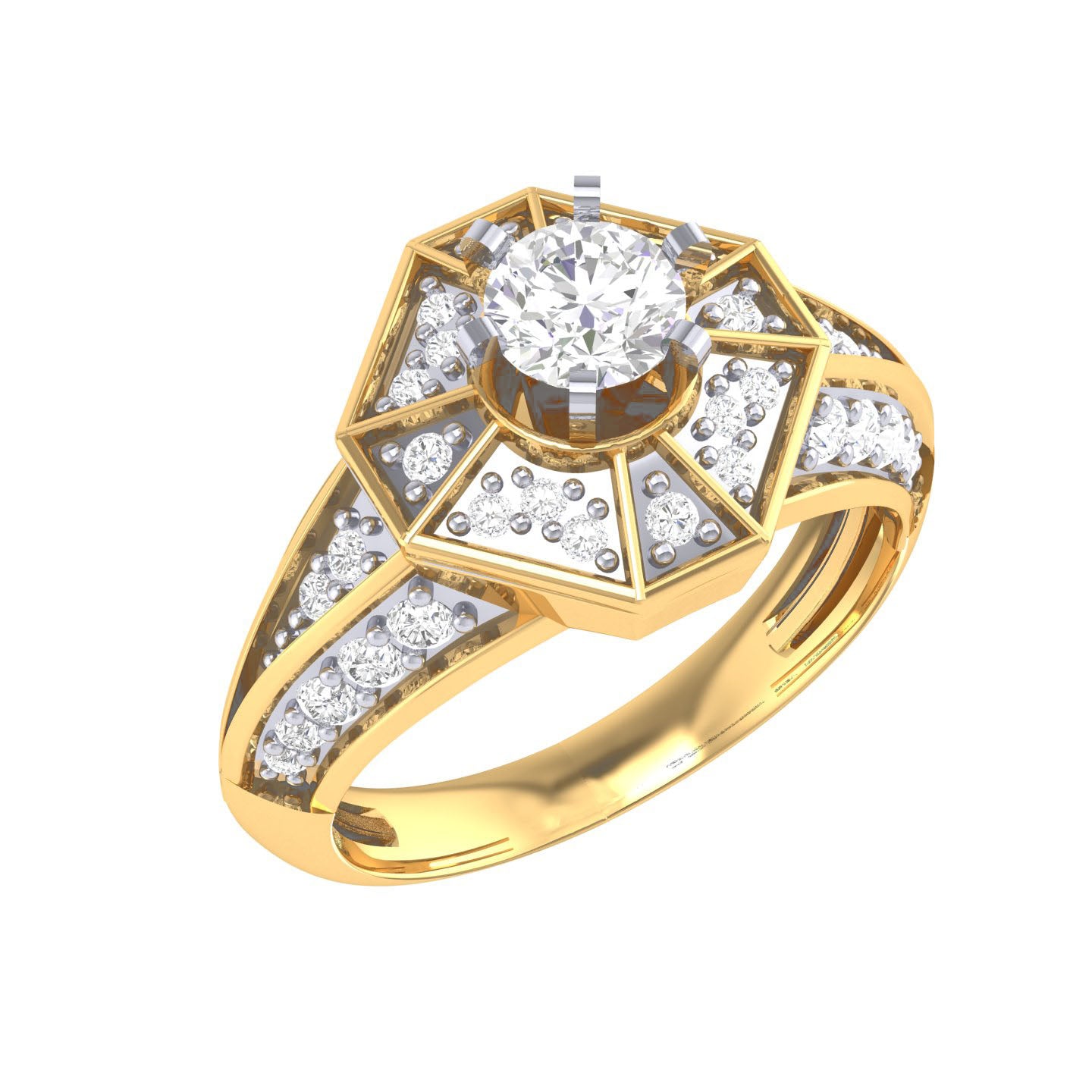 Yellow Gold Plated Sterling Silver Ring