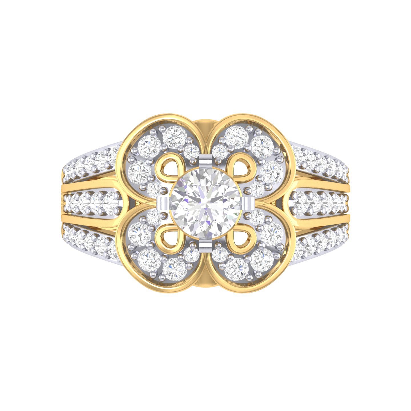 Yellow Gold Plated Sterling Silver Ring