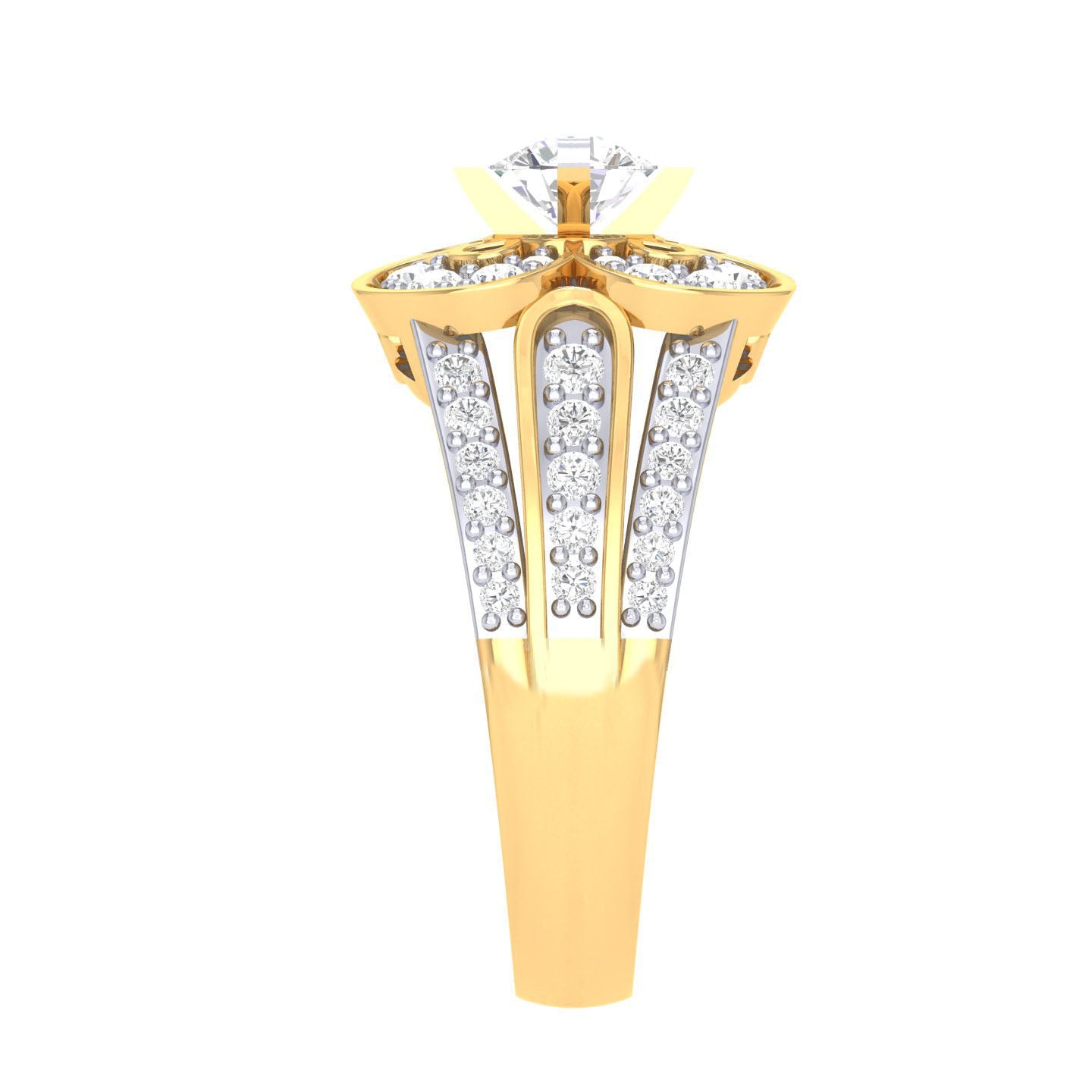 Yellow Gold Plated Sterling Silver Ring