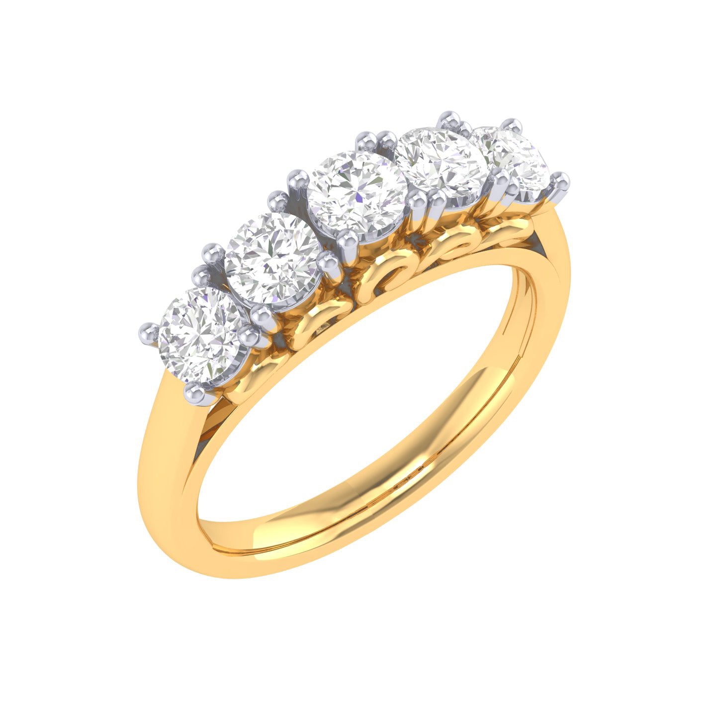 Yellow Gold Plated Sterling Silver Ring