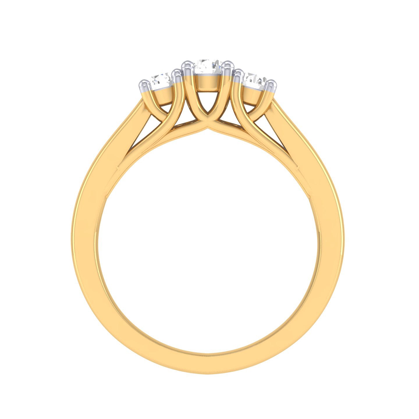 Yellow Gold Plated Sterling Silver Ring