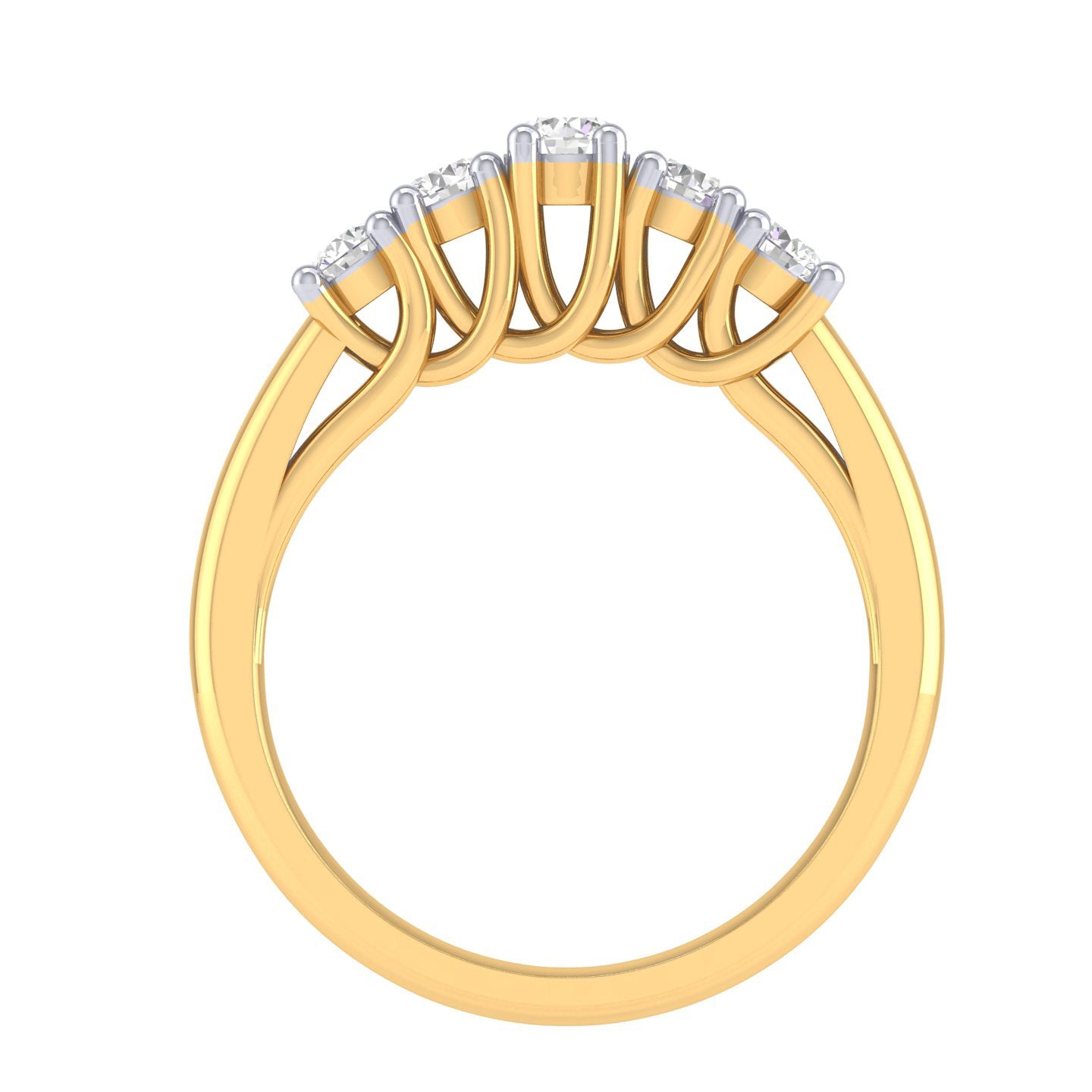 Yellow Gold Plated Sterling Silver Ring