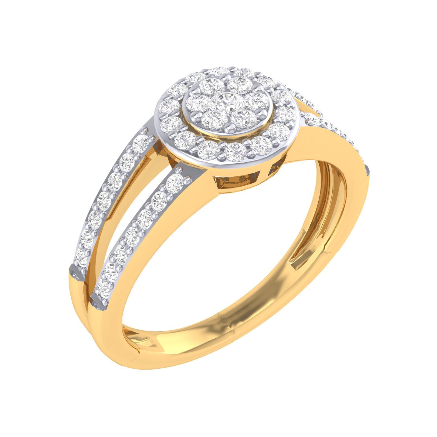 Yellow Gold Plated Sterling Silver Ring