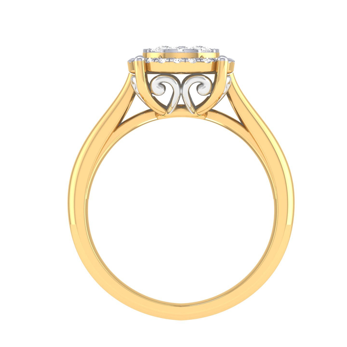 Yellow Gold Plated Sterling Silver Ring