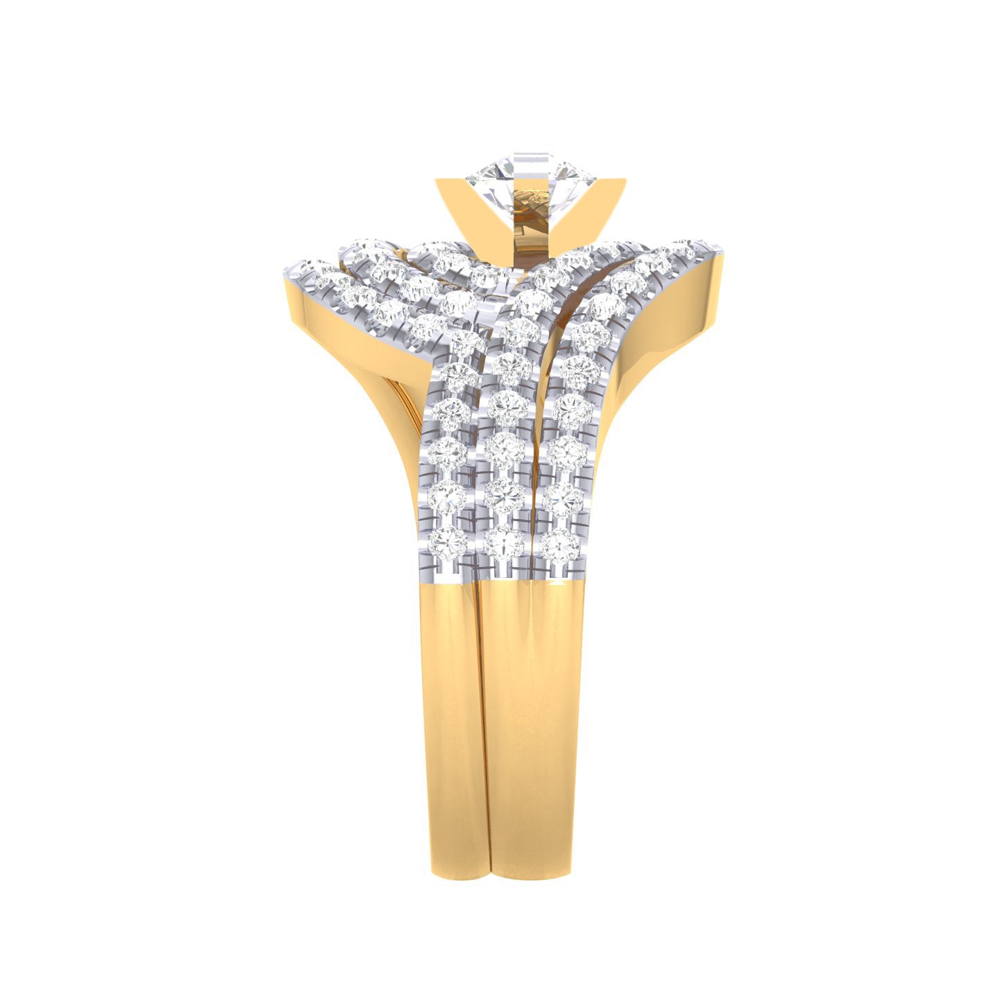 Yellow Gold Plated Sterling Silver Ring