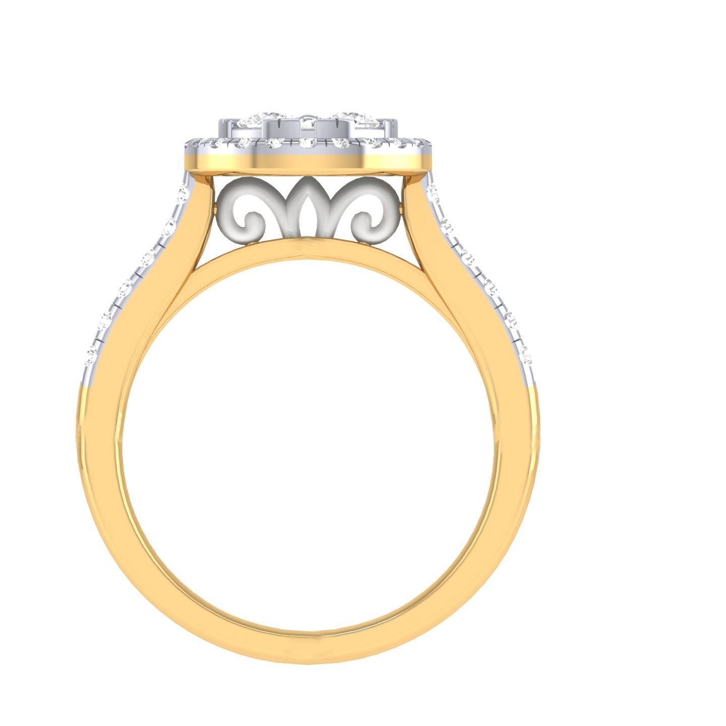 Yellow Gold Plated Sterling Silver Ring