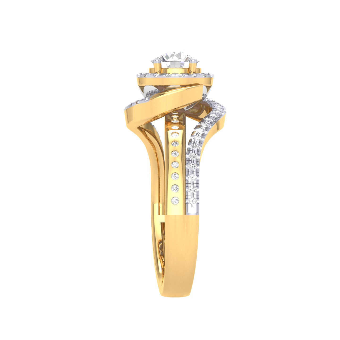Yellow Gold Plated Sterling Silver Ring