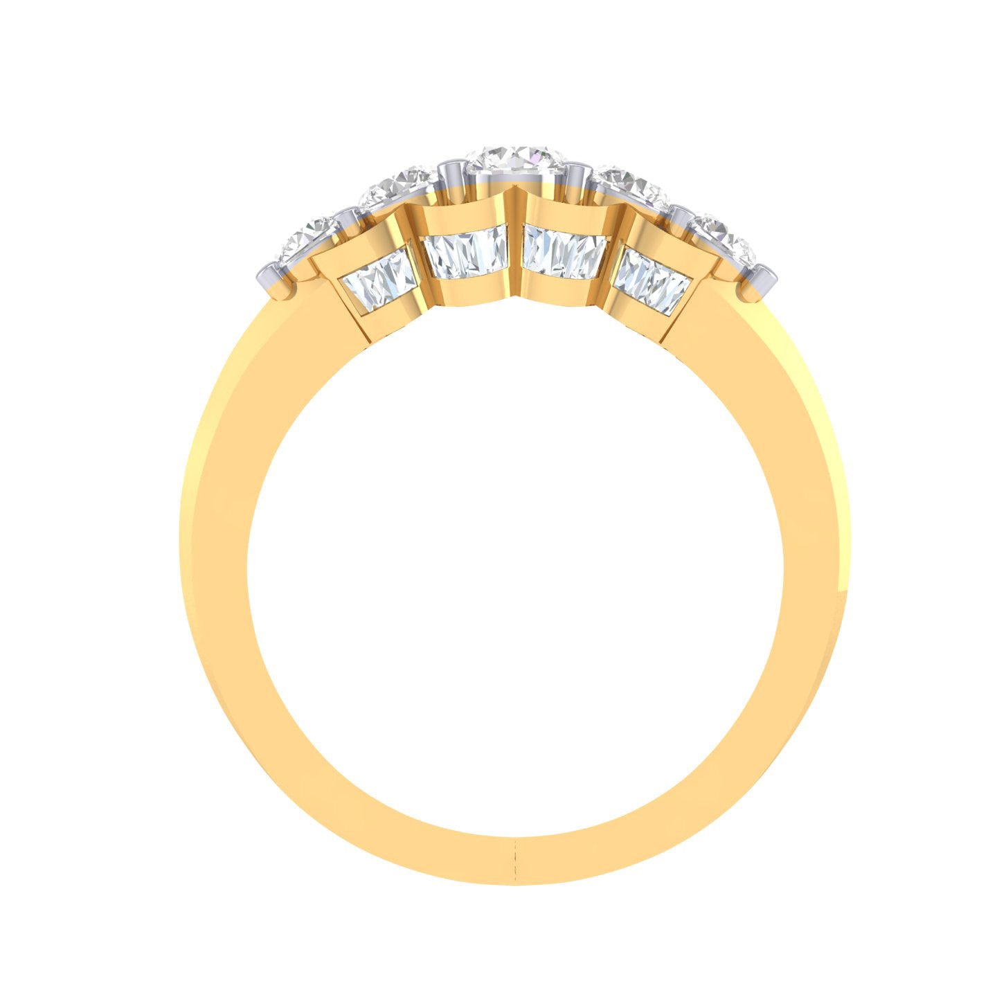 Yellow Gold Plated Sterling Silver Ring