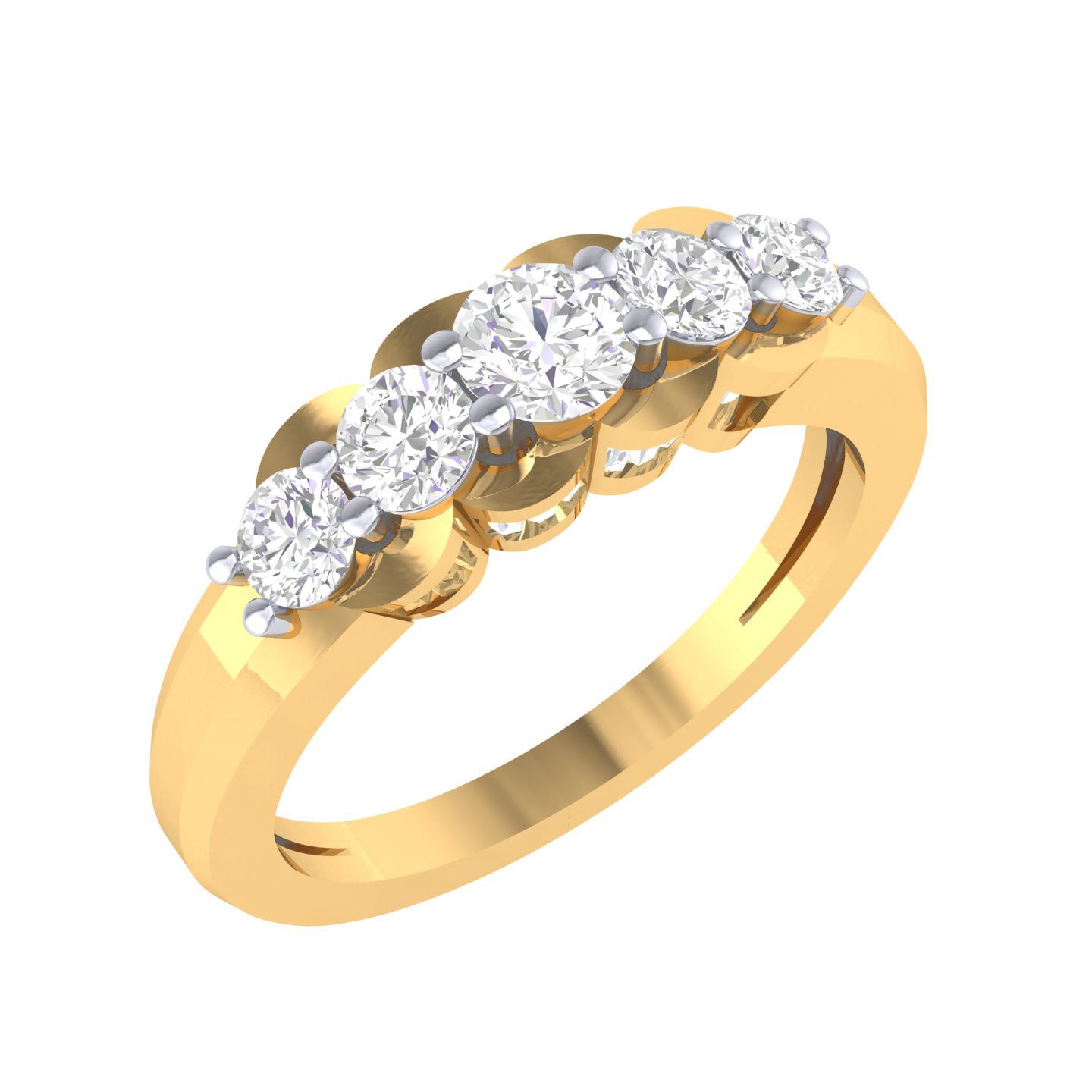 Yellow Gold Plated Sterling Silver Ring
