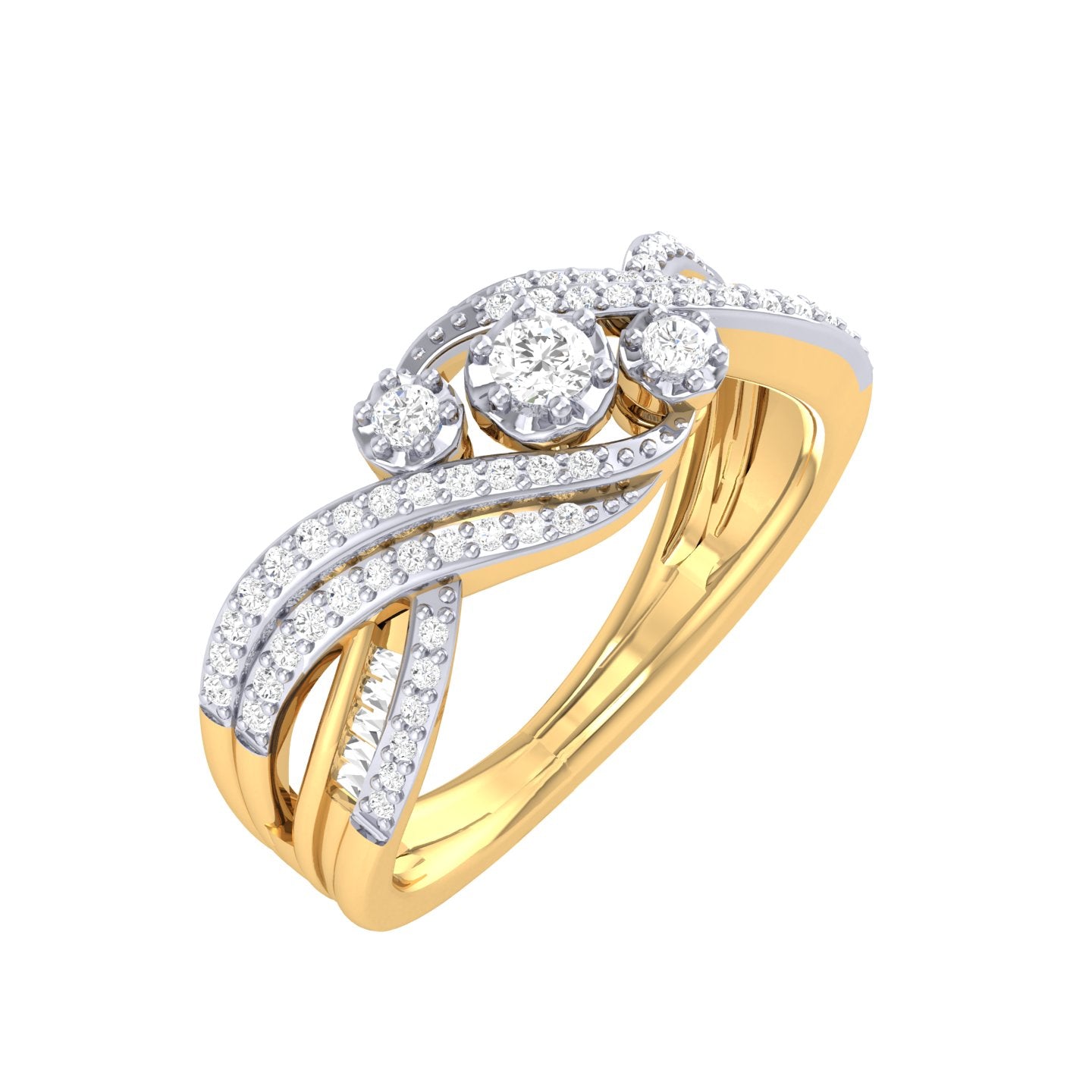 Yellow Gold Plated Sterling Silver Ring