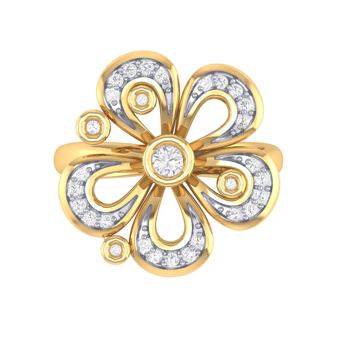 Yellow Gold Plated Sterling Silver Ring