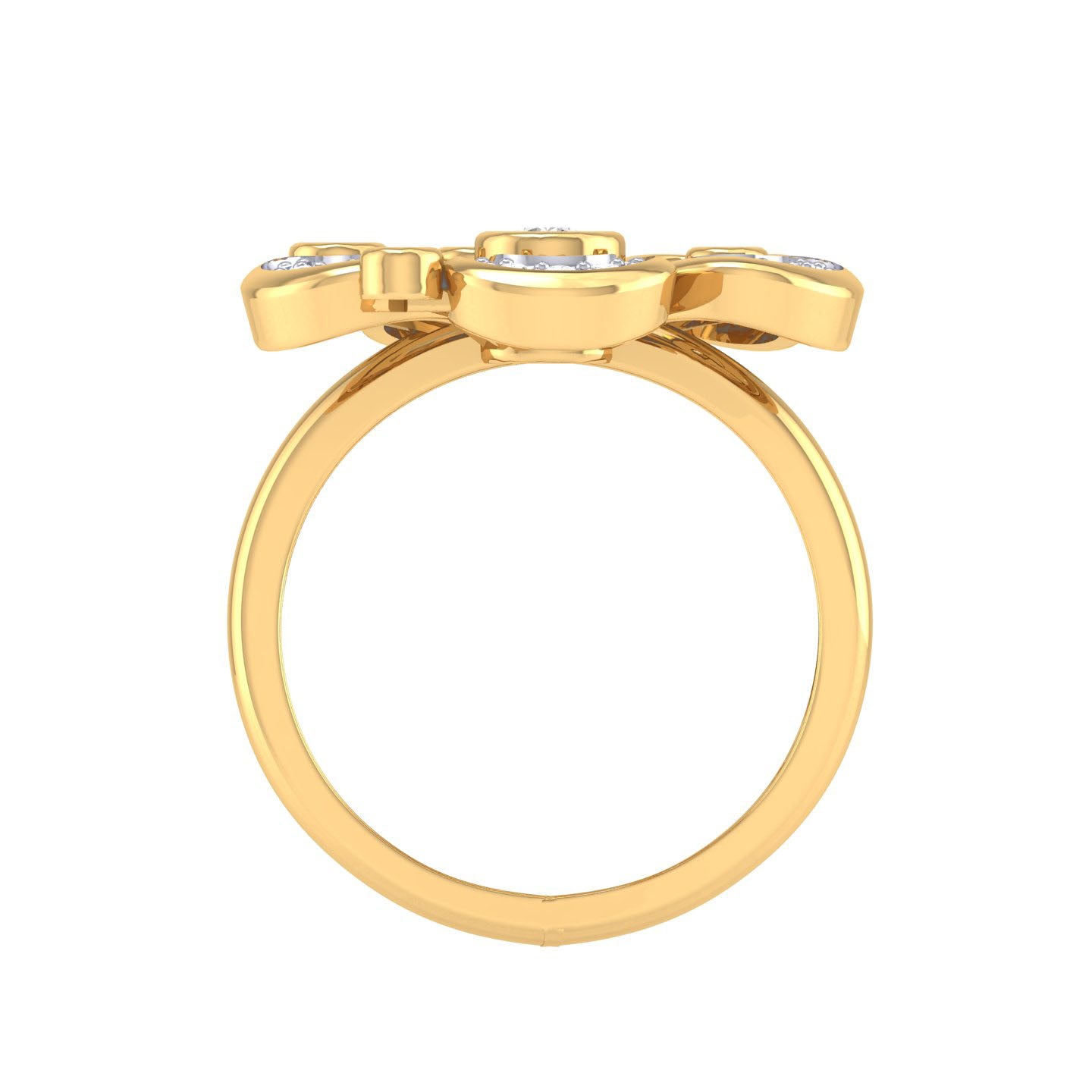 Yellow Gold Plated Sterling Silver Ring