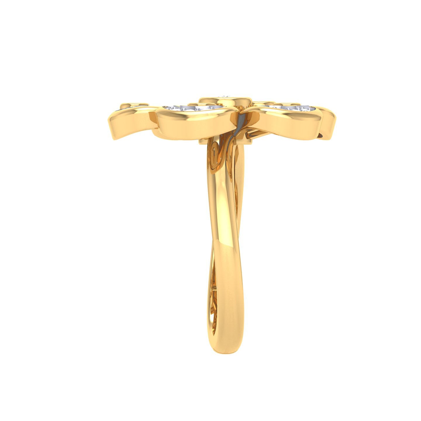Yellow Gold Plated Sterling Silver Ring