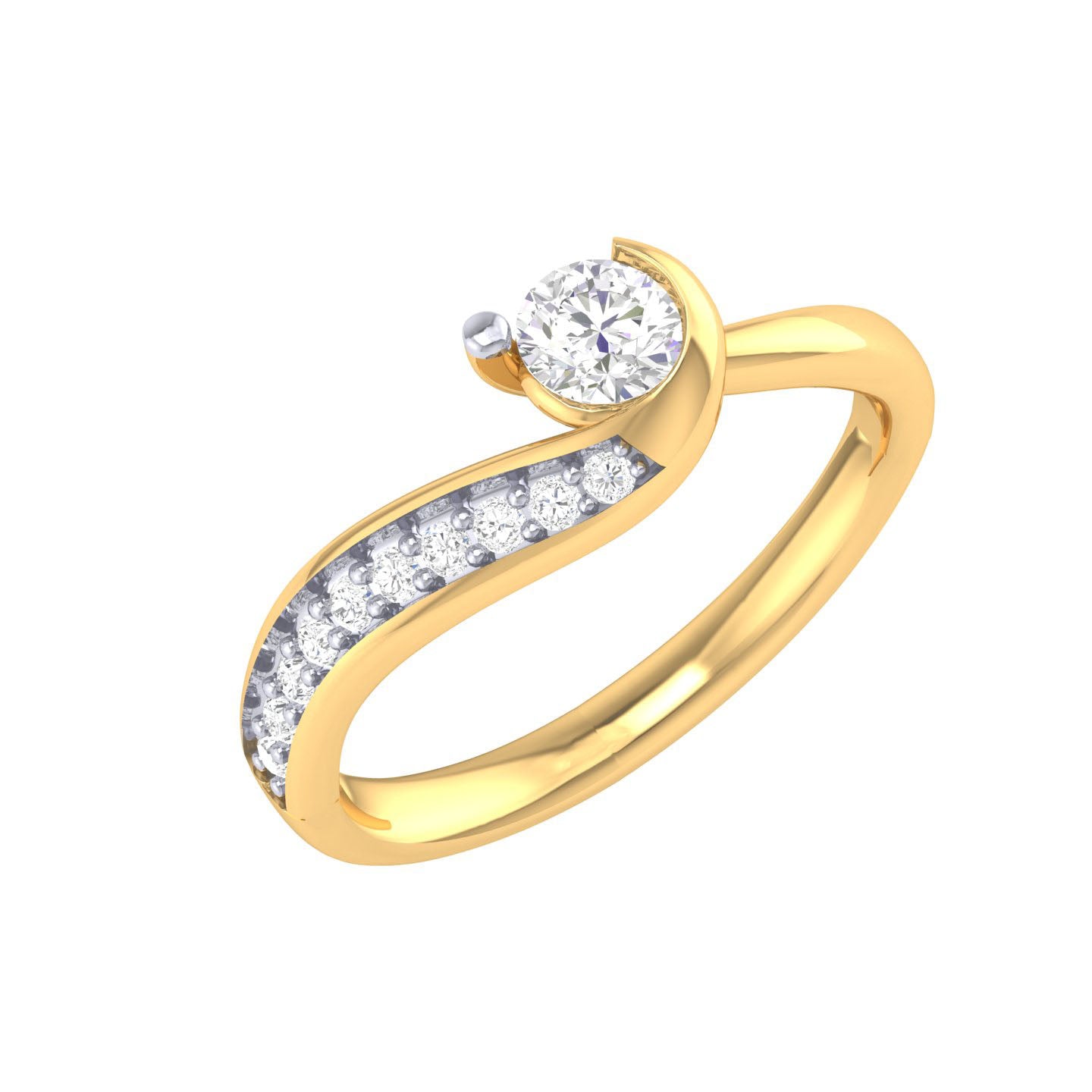 Yellow Gold Plated Sterling Silver Ring