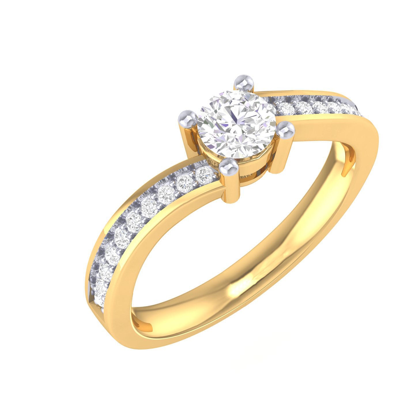 Yellow Gold Plated Sterling Silver Ring