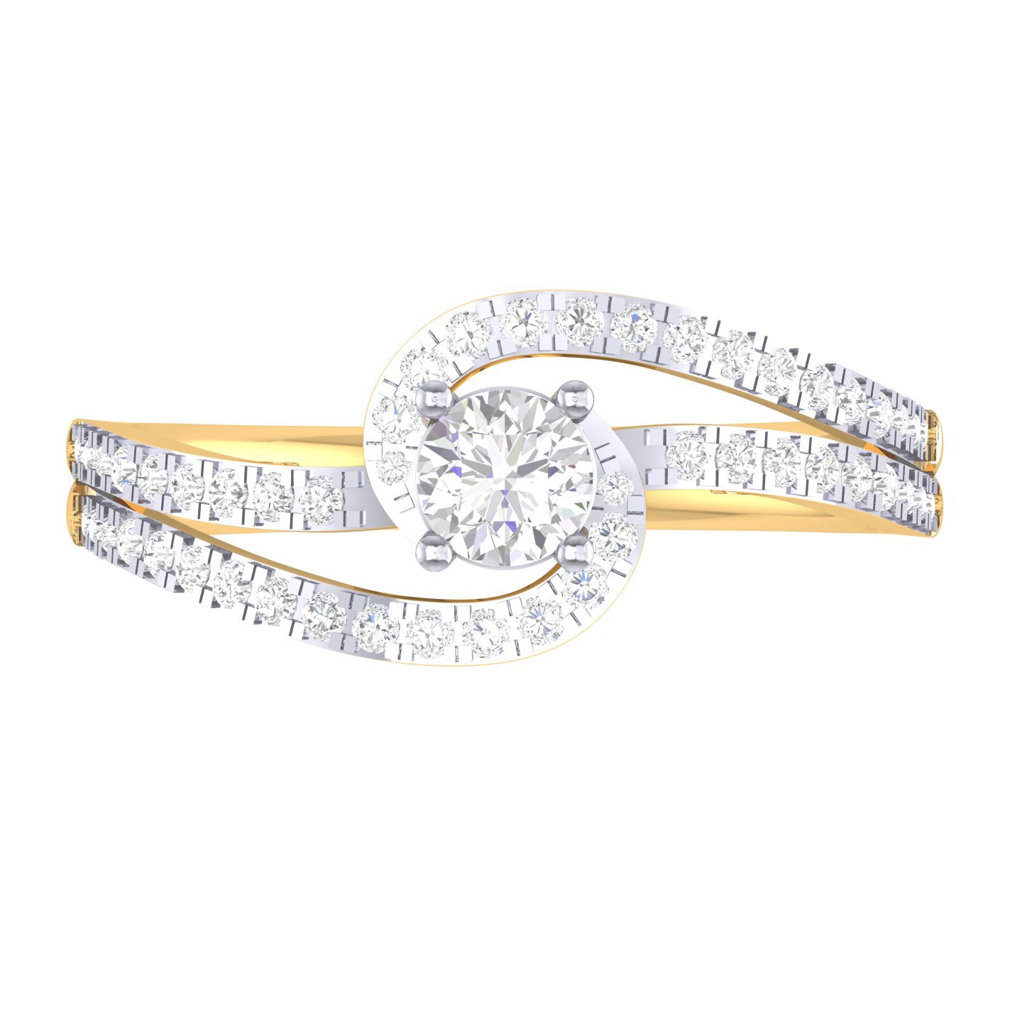 Yellow Gold Plated Sterling Silver Ring