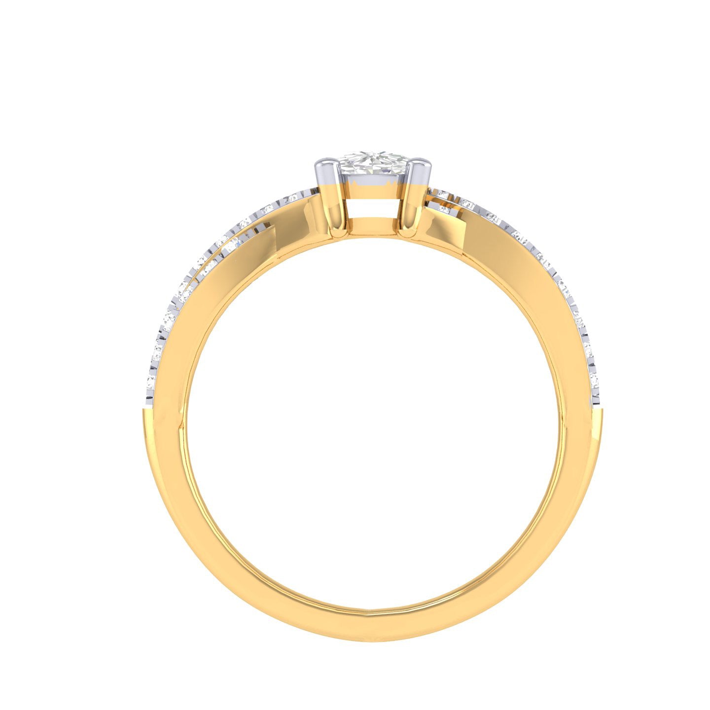 Yellow Gold Plated Sterling Silver Ring