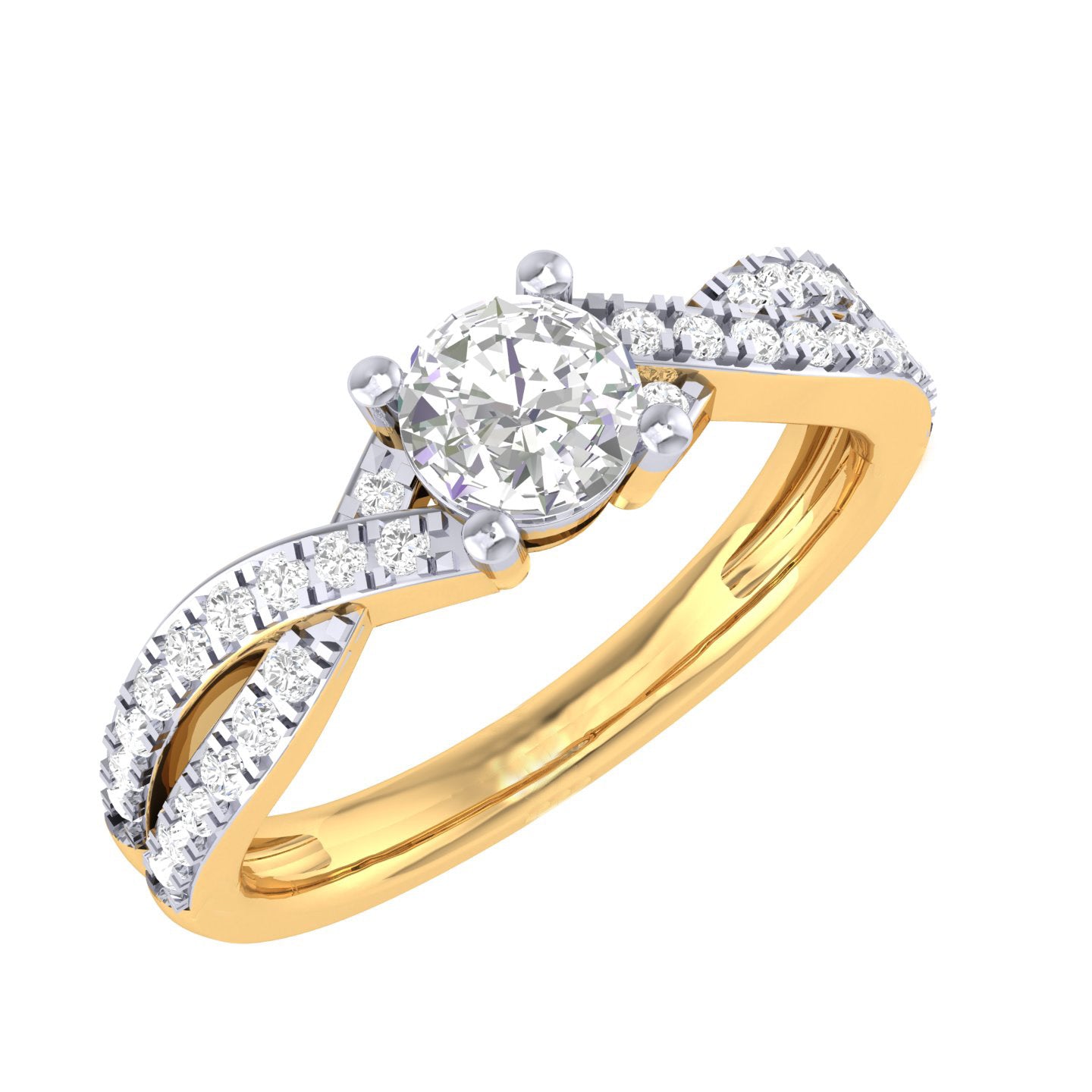 Yellow Gold Plated Sterling Silver Ring