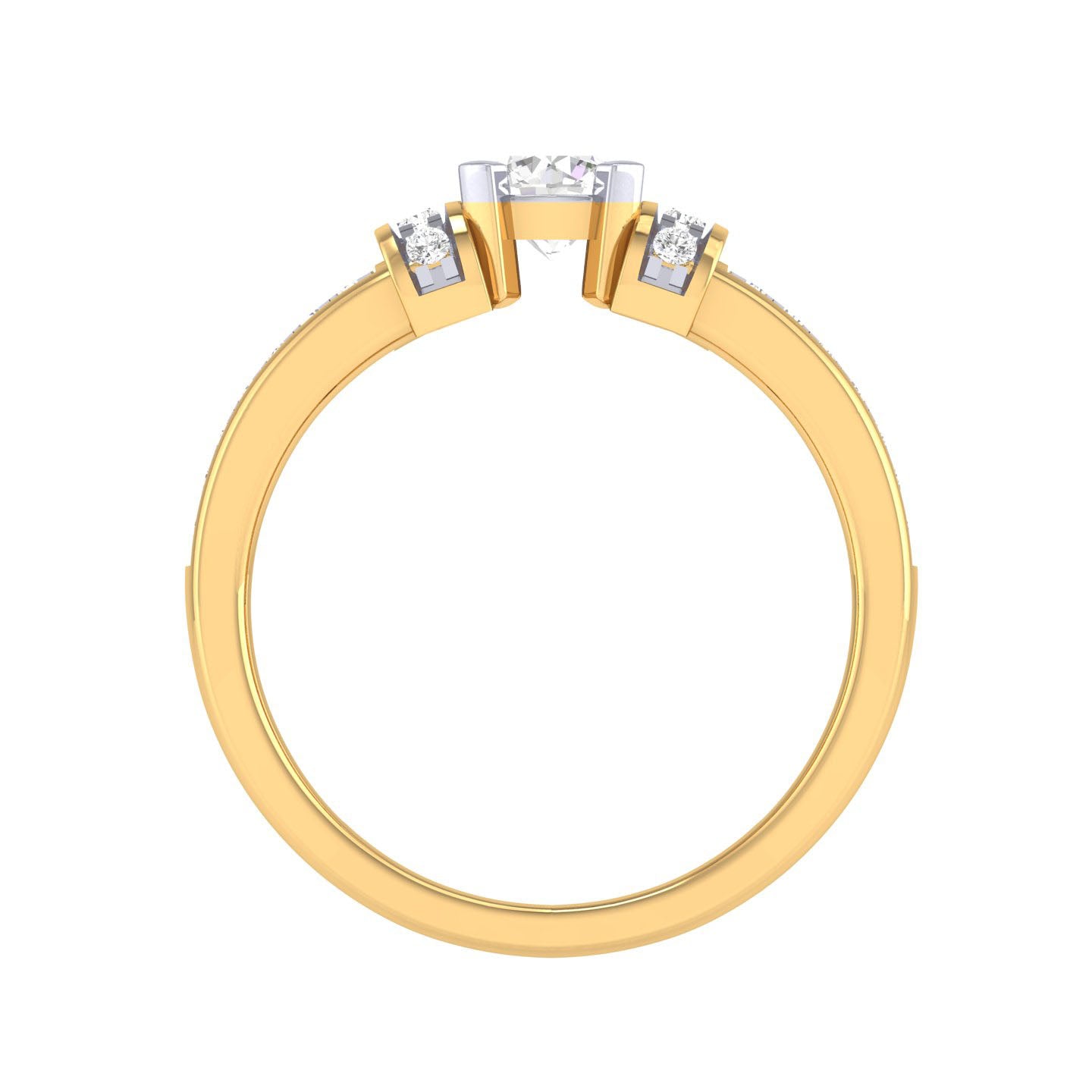 Yellow Gold Plated Sterling Silver Ring